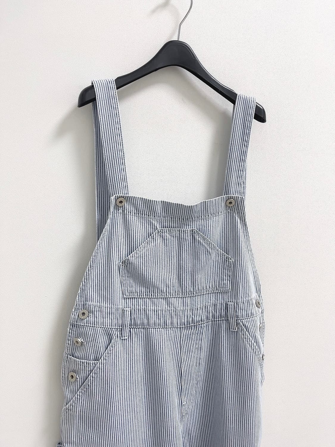 르바 스트라이프 데님 오버롤 상품이미지3