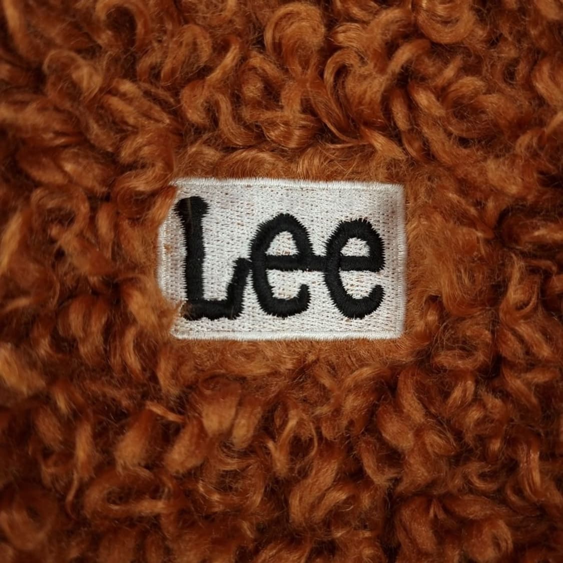 [리 재팬] 로고 자수 쉐르파 뽀글이 오버핏 맨투맨 브라운 M18311 상품이미지6