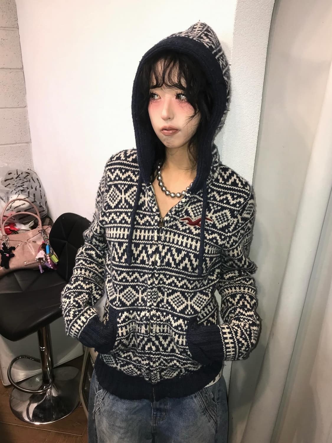 Hollister Knit Hood Zip-Up 상품이미지2