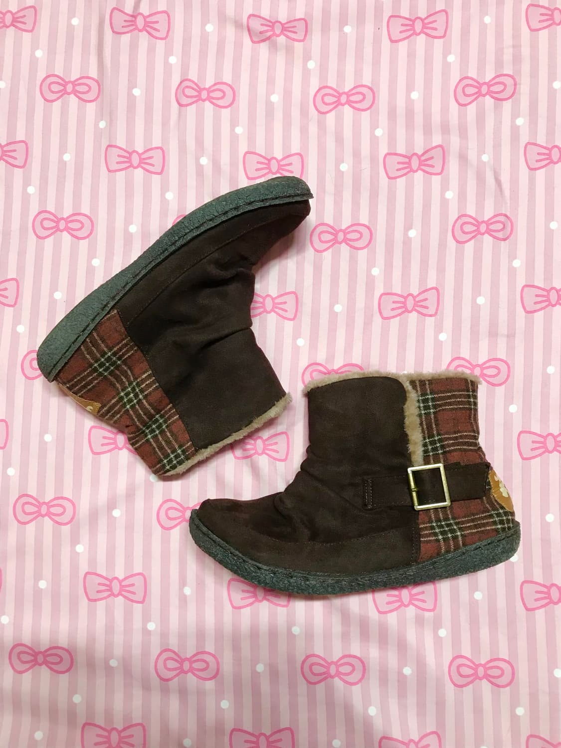 Moz 군밤 체크 셔링 부츠 모리신발 하구미신발 상품이미지1