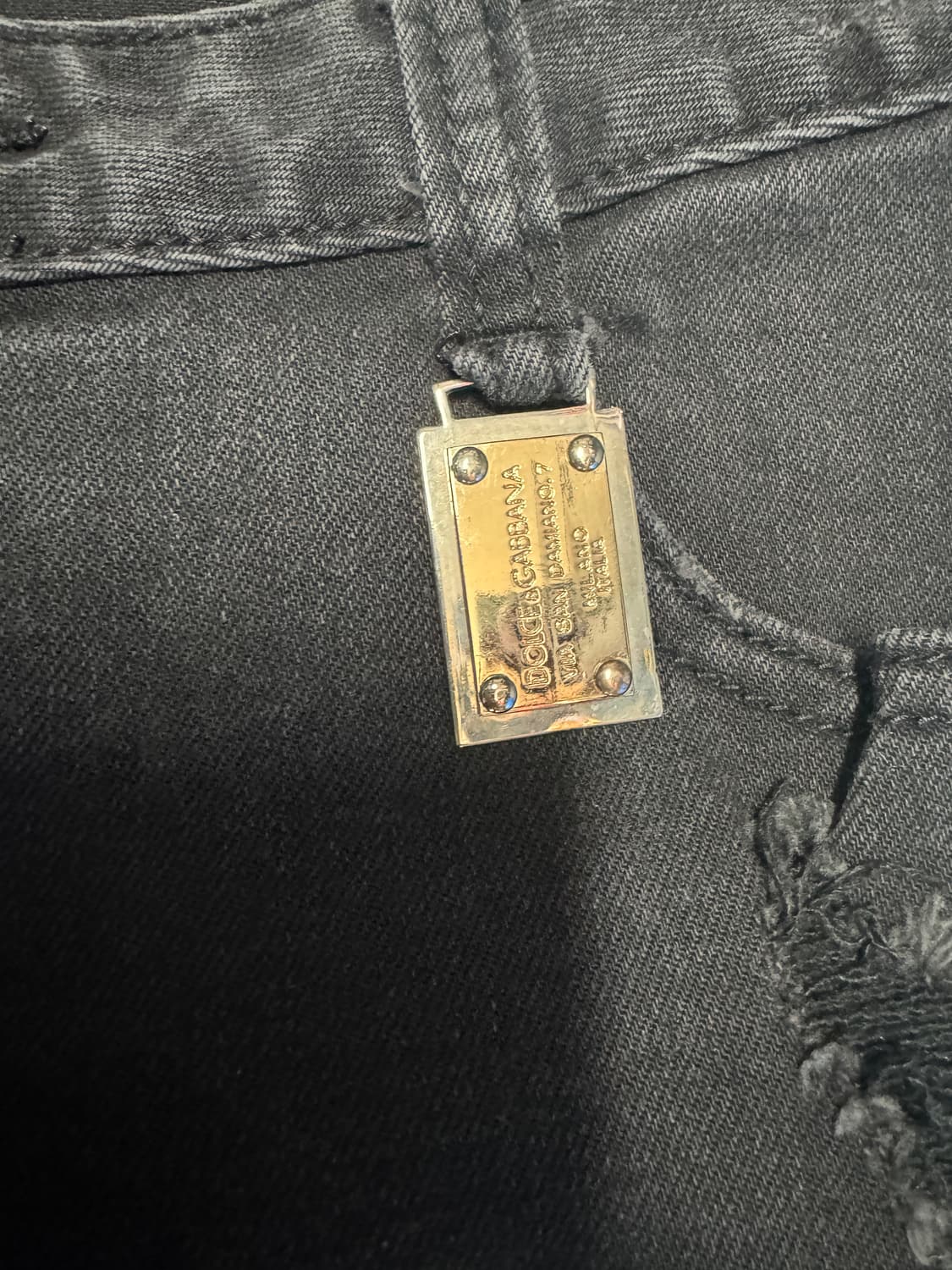 희귀!! 여성 돌체앤가바나 바이커 자물쇠 디테일 데님팬츠 상품이미지6