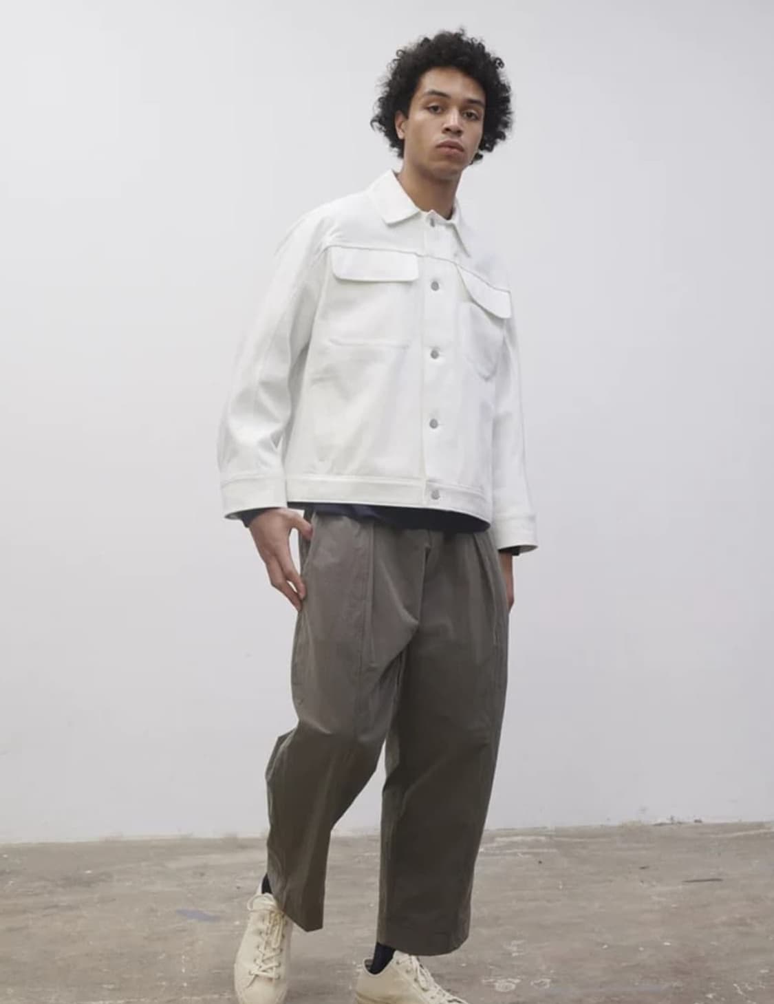 스튜디오니콜슨 청자켓 화이트 L 상품이미지1