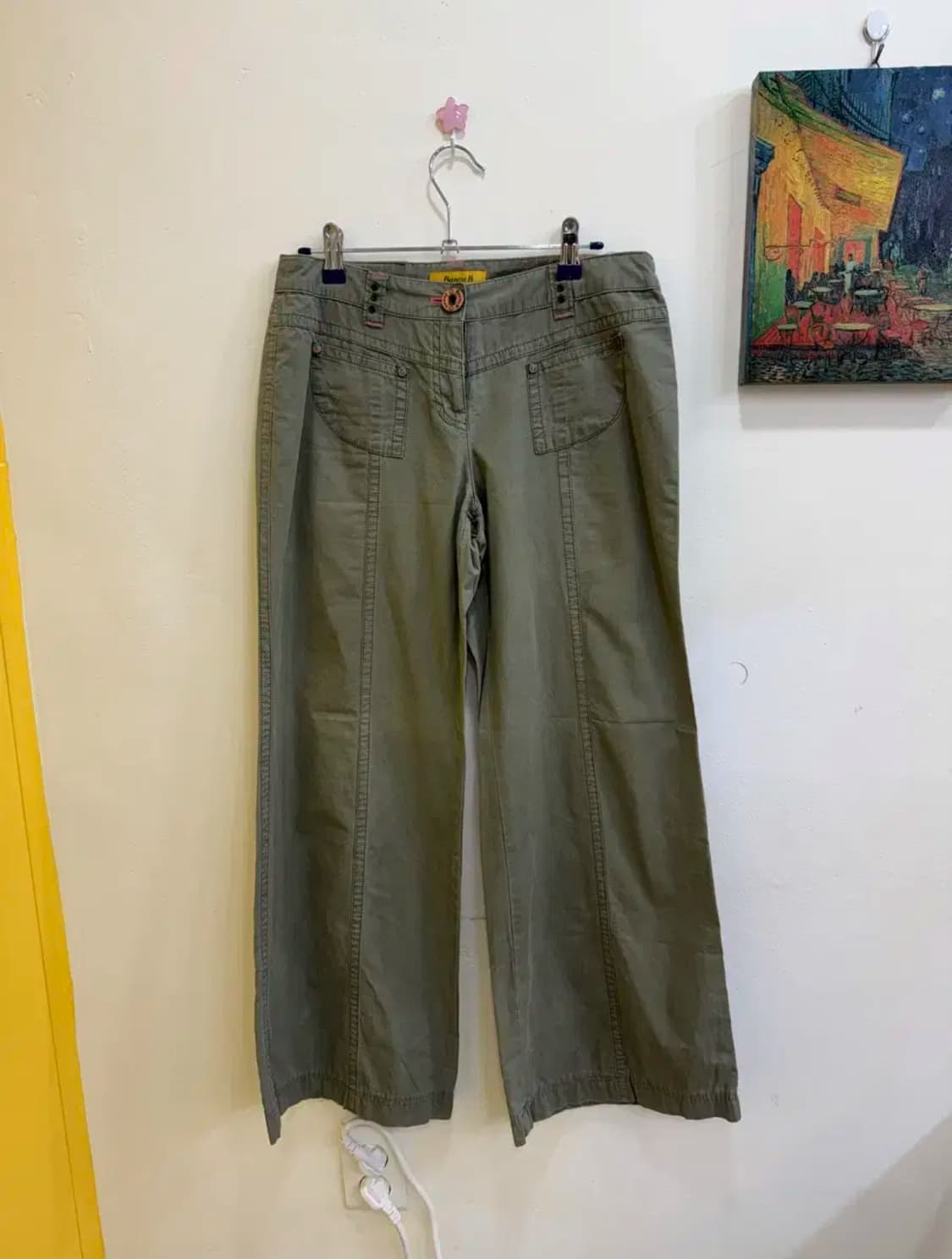 vtg 빈티지 와이드 카고 팬츠 (카키) 상품이미지1
