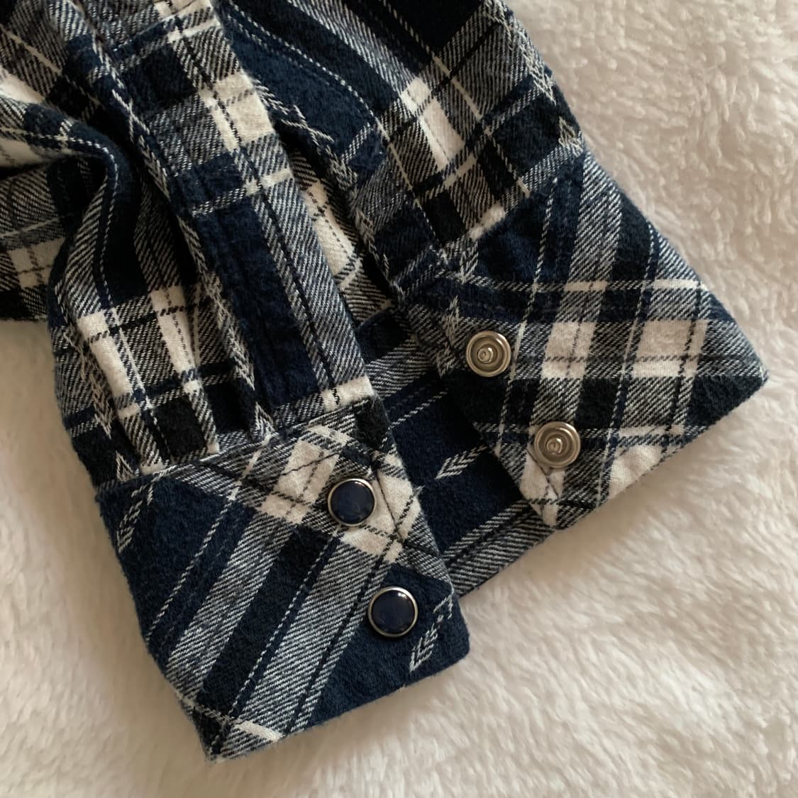 일본 빈티지 NEEDRIC 에스닉 체크 셔츠 상품이미지7