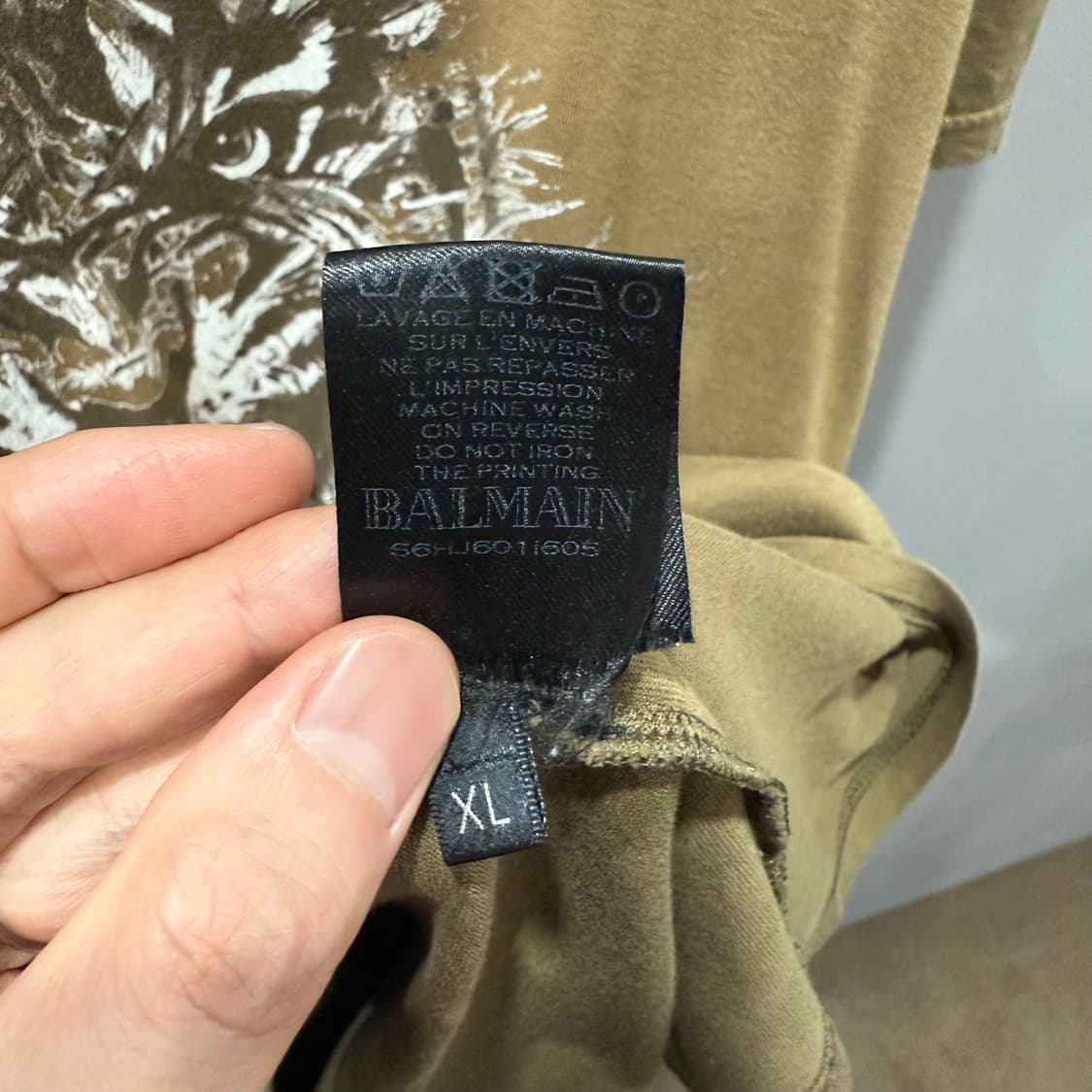 XL 발망 BALMAIN 타이거 반팔 티셔츠 상품이미지4