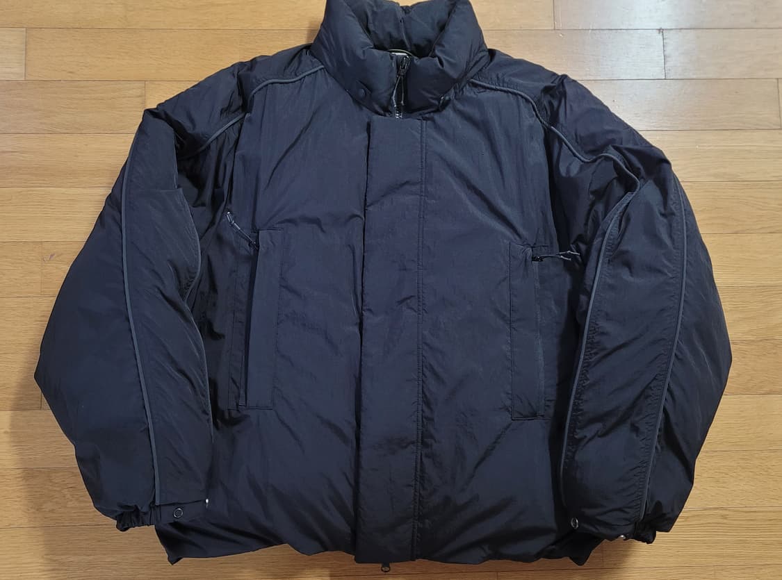 언어펙티드 / 블랙 듀벳 리플렉티브 구스다운 패딩 / L(105) 상품이미지2