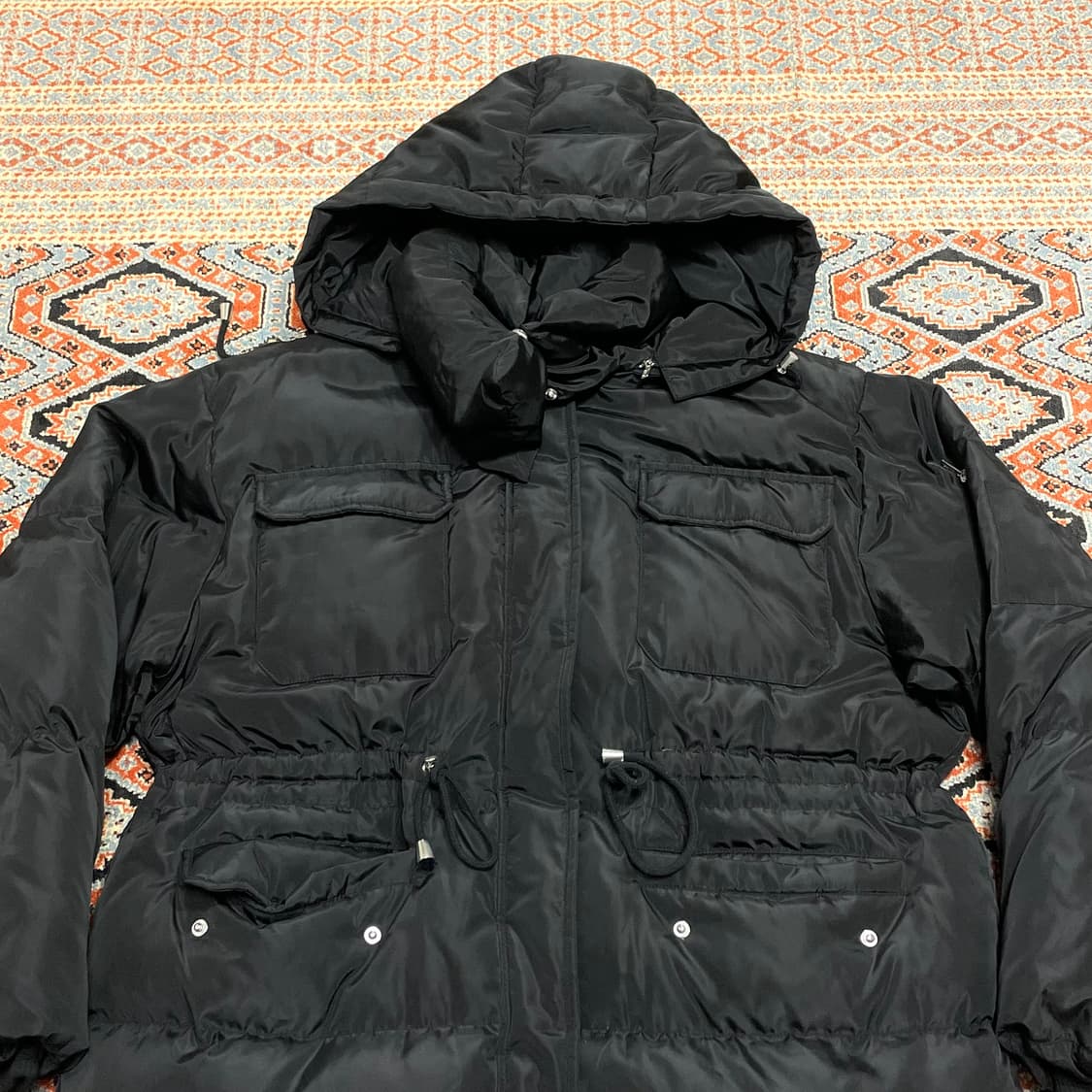 K DABA 블랙 투웨이 구스다운 롱패딩 여성FREE  상품이미지2