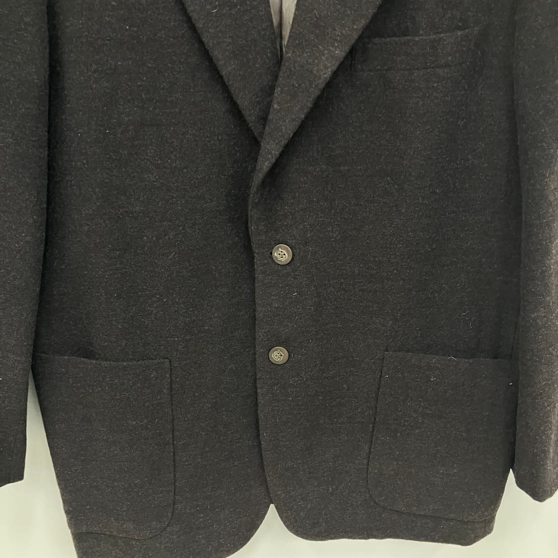 ST Dupont 에스티 듀퐁 브라운 울 싱글 블레이저 L 상품이미지5