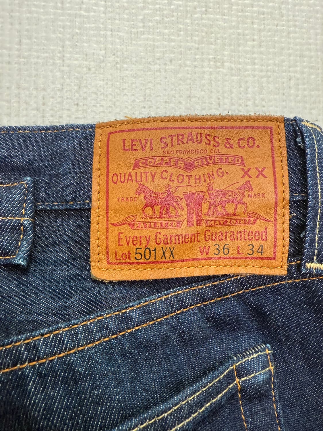 리바이스 lvc 37501 36x34 소킹1회 상품이미지3