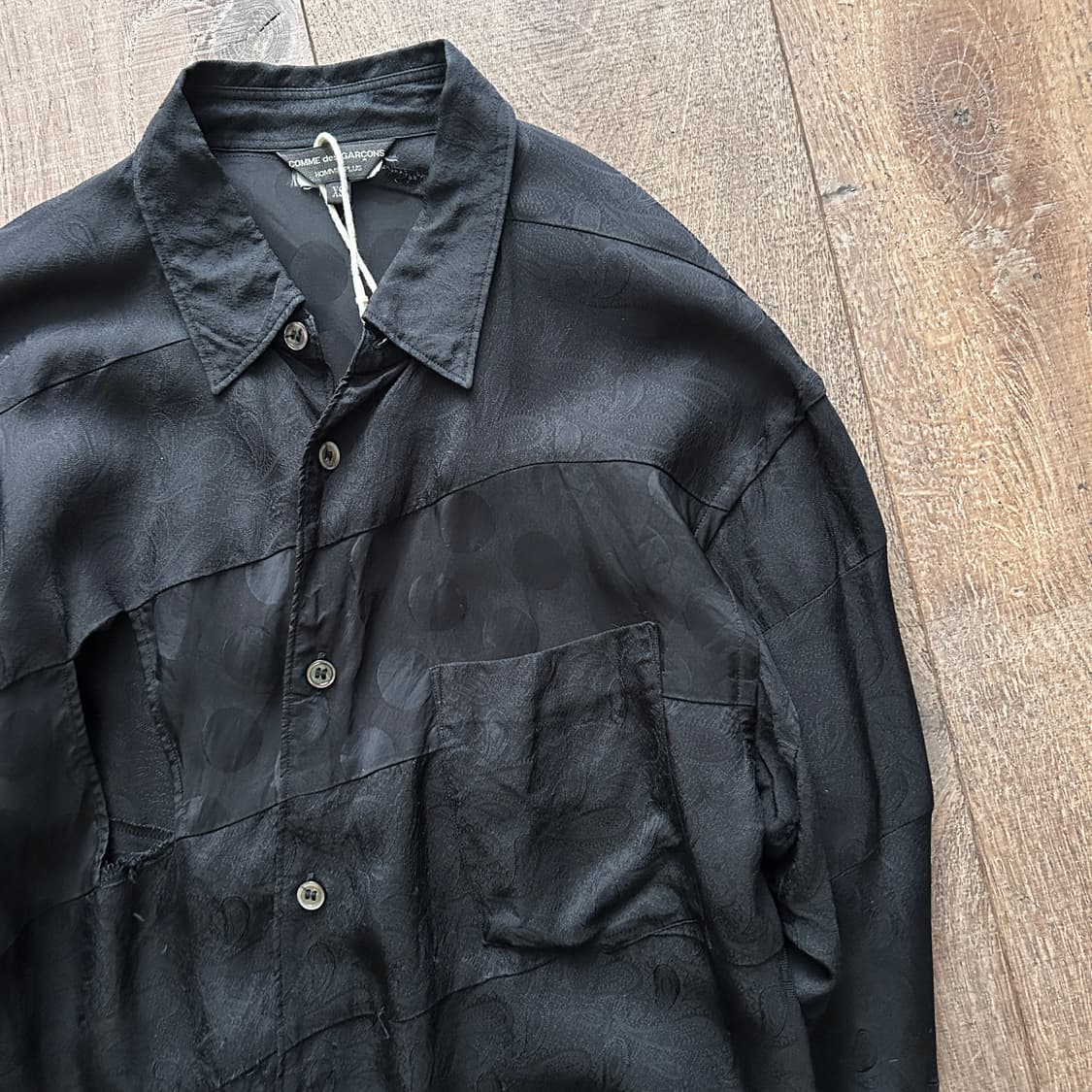 Cutoff Patchwork Asymmetry Shirts 상품이미지2