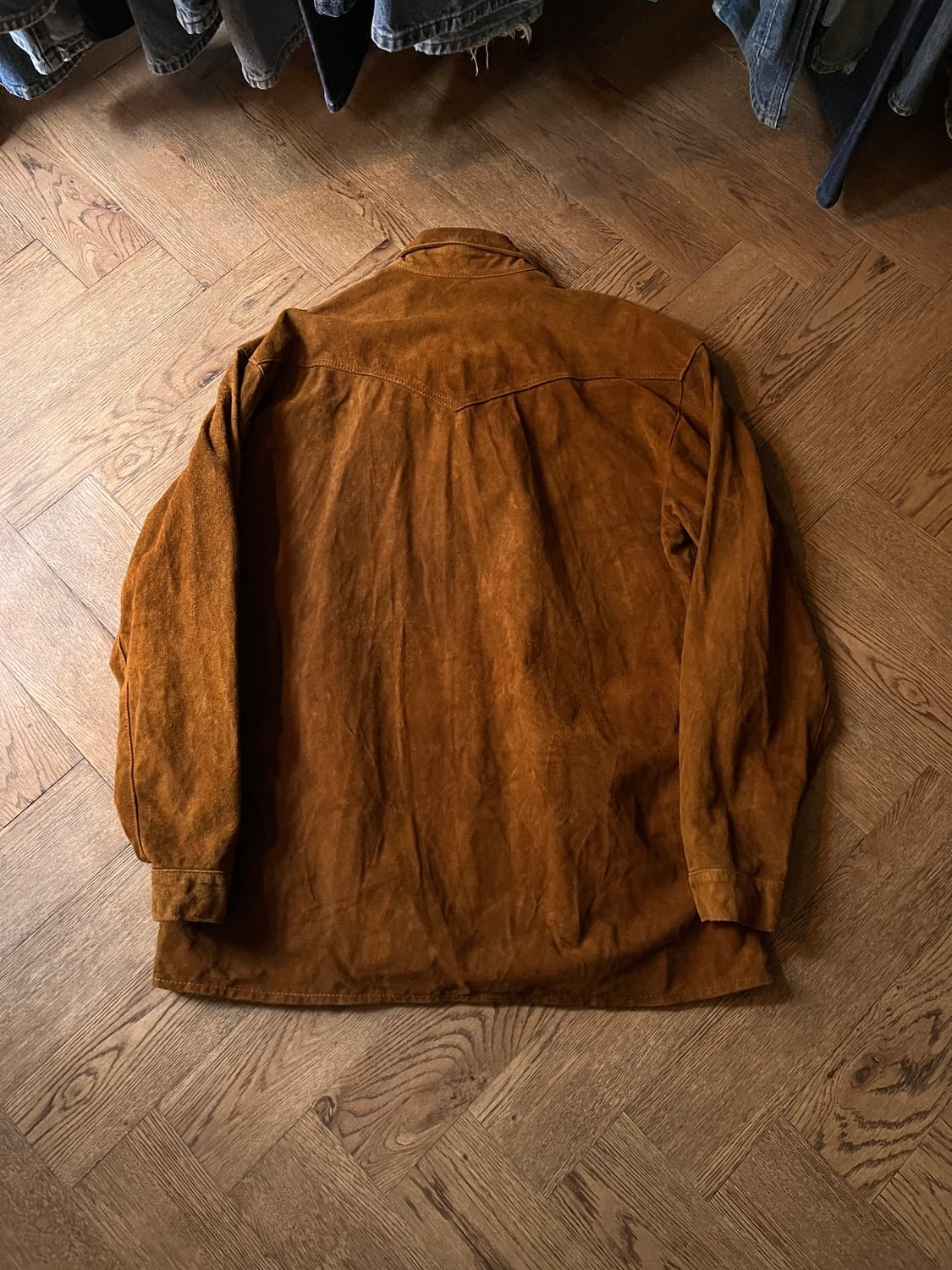 [XL]90's 유로 빈티지 리얼 스웨이드 풀오버 웨스턴 셔츠 상품이미지7
