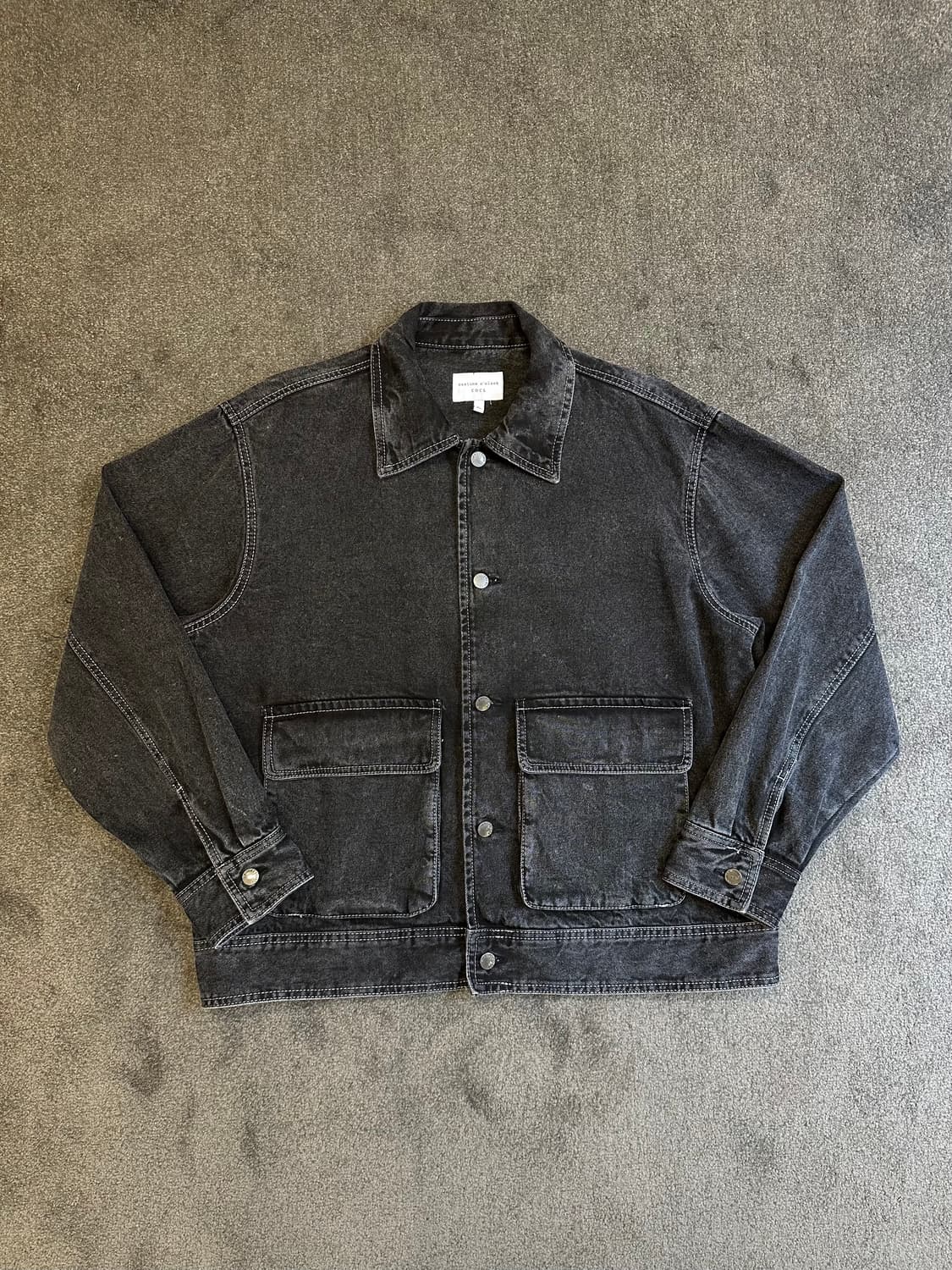 커스텀어클락 흑청 데님 자켓 XL 상품이미지1