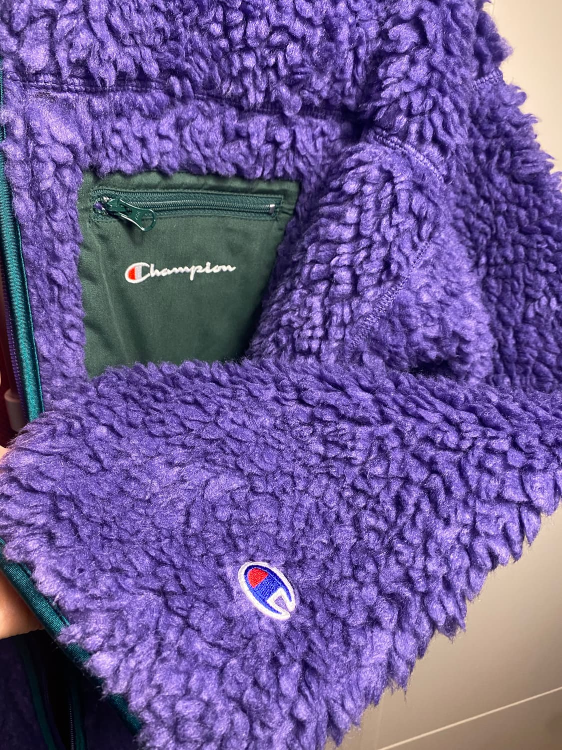 챔피온 뽀글이 플리스 코트 L 상품이미지5