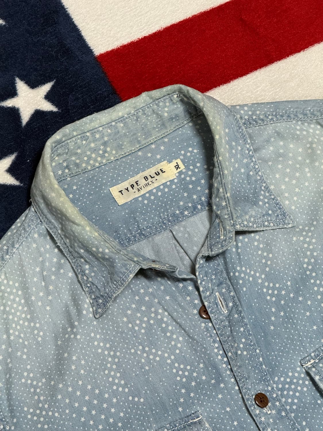 아비렉스 타입블루 패턴데님셔츠 Avirex Type blue shirt 상품이미지7