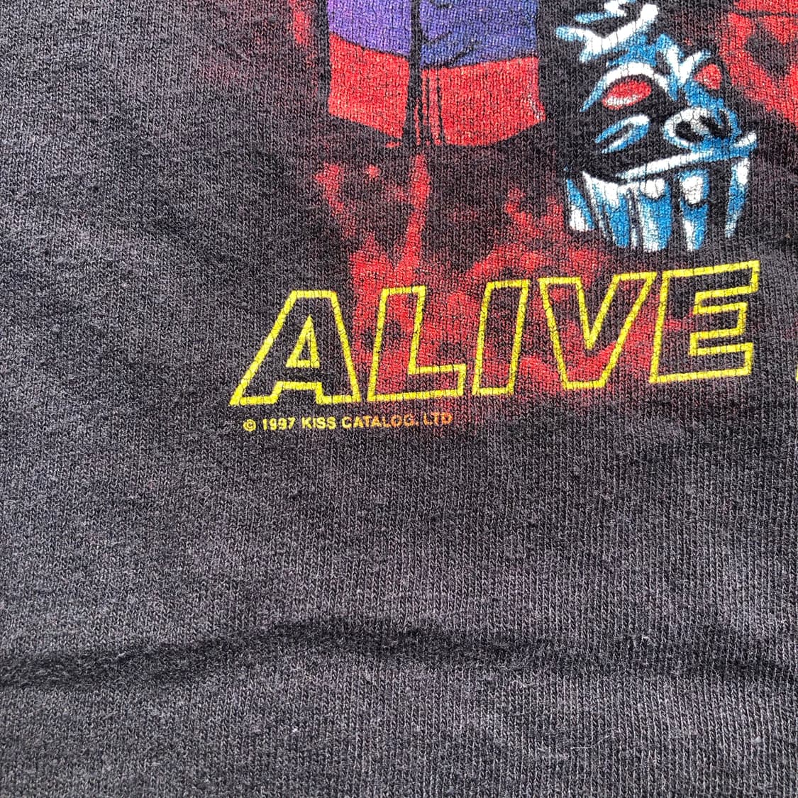 [L] 96-97 KISS TOUR 락 밴드 티셔츠 상품이미지6