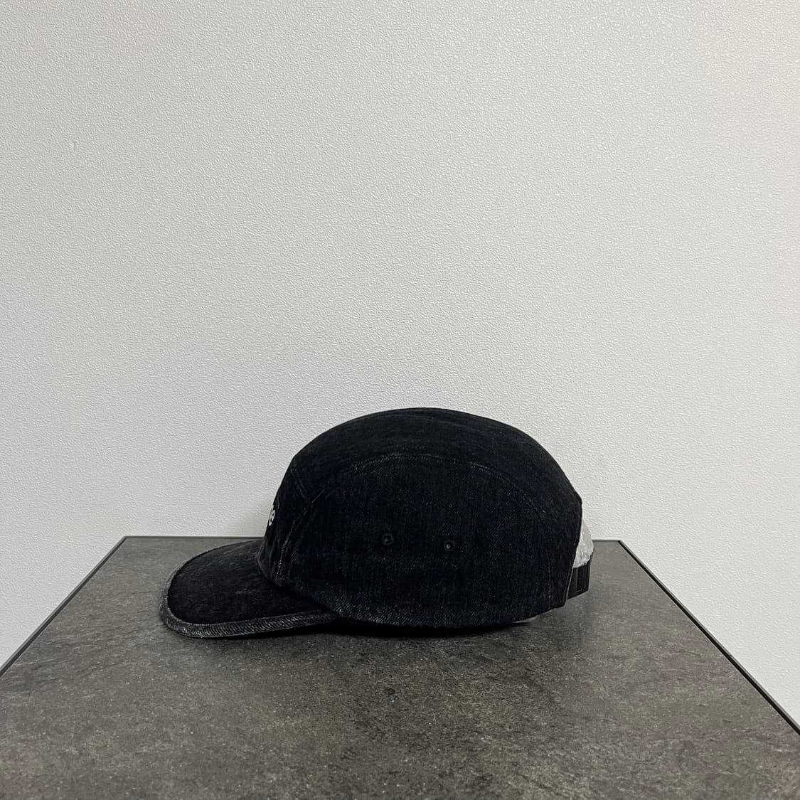 슈프림 워시드 데님 블랙 박스로고 캠프캡 모자 상품이미지2