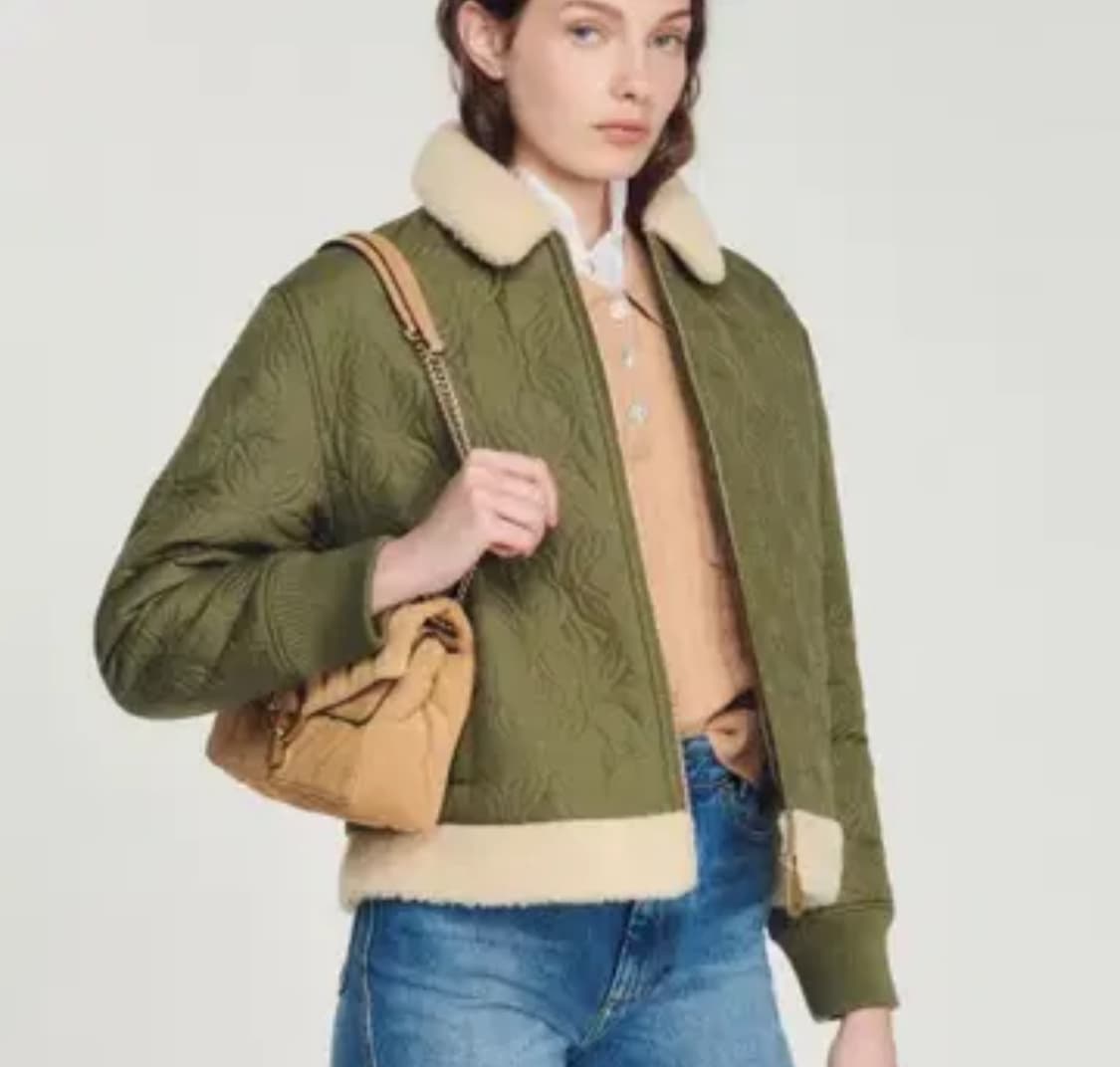 산드로 퀼팅 패딩 봄버자켓 상품이미지1