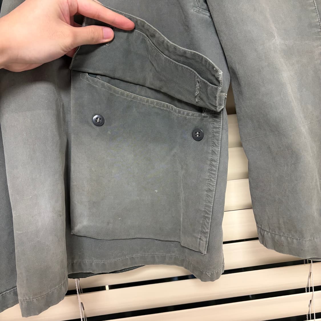 50s 유로 빈티지 선 페이드 프렌치 워크 자켓 헌팅 자켓 아카이브 L 상품이미지10