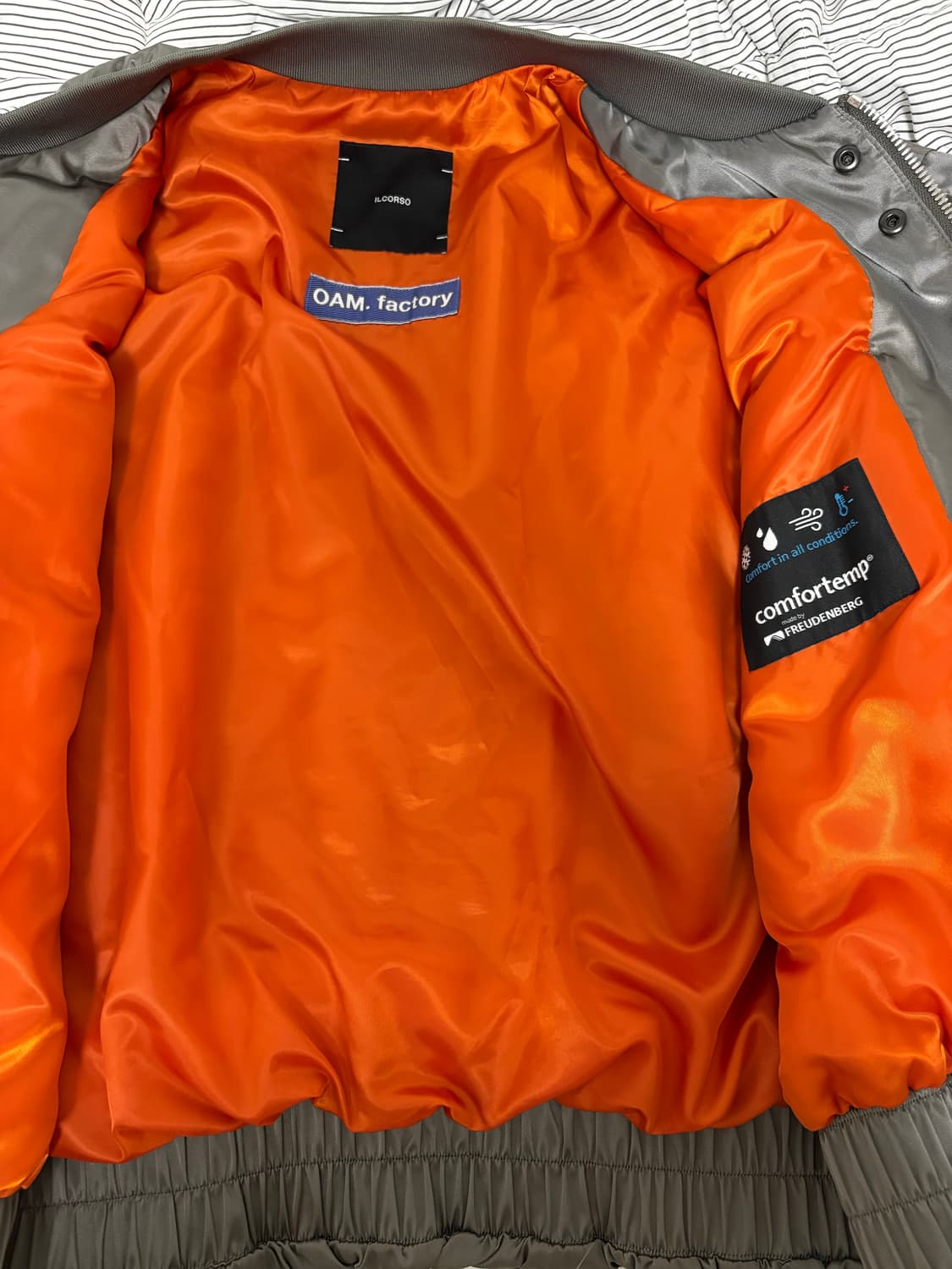 일꼬르소 x oam 팩토리 (핏더사이즈) MA-1 패딩봄버 S 상품이미지2