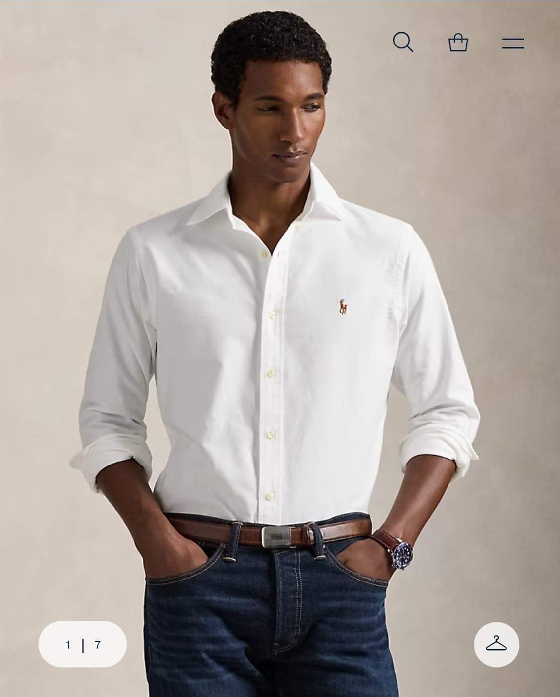 폴로랄프로렌 아이코닉 커스텀핏 셔츠 XL size 상품이미지2