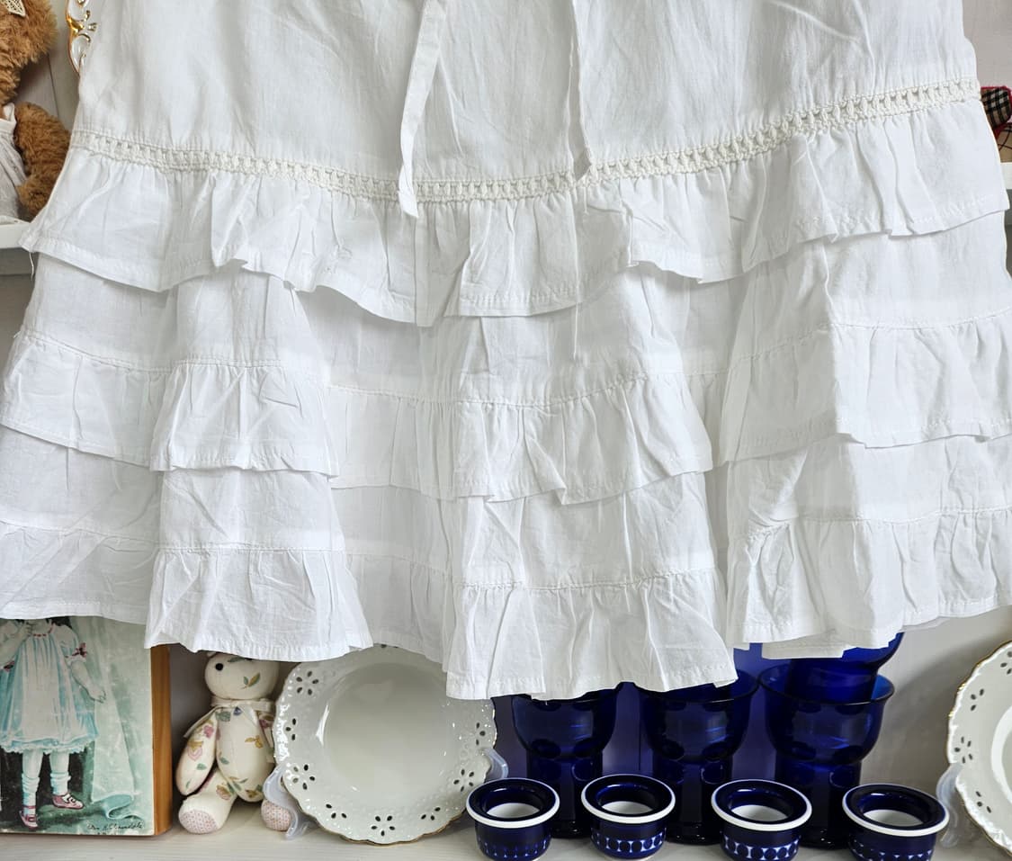 화이트 캉캉 티어드 스커트 상품이미지4