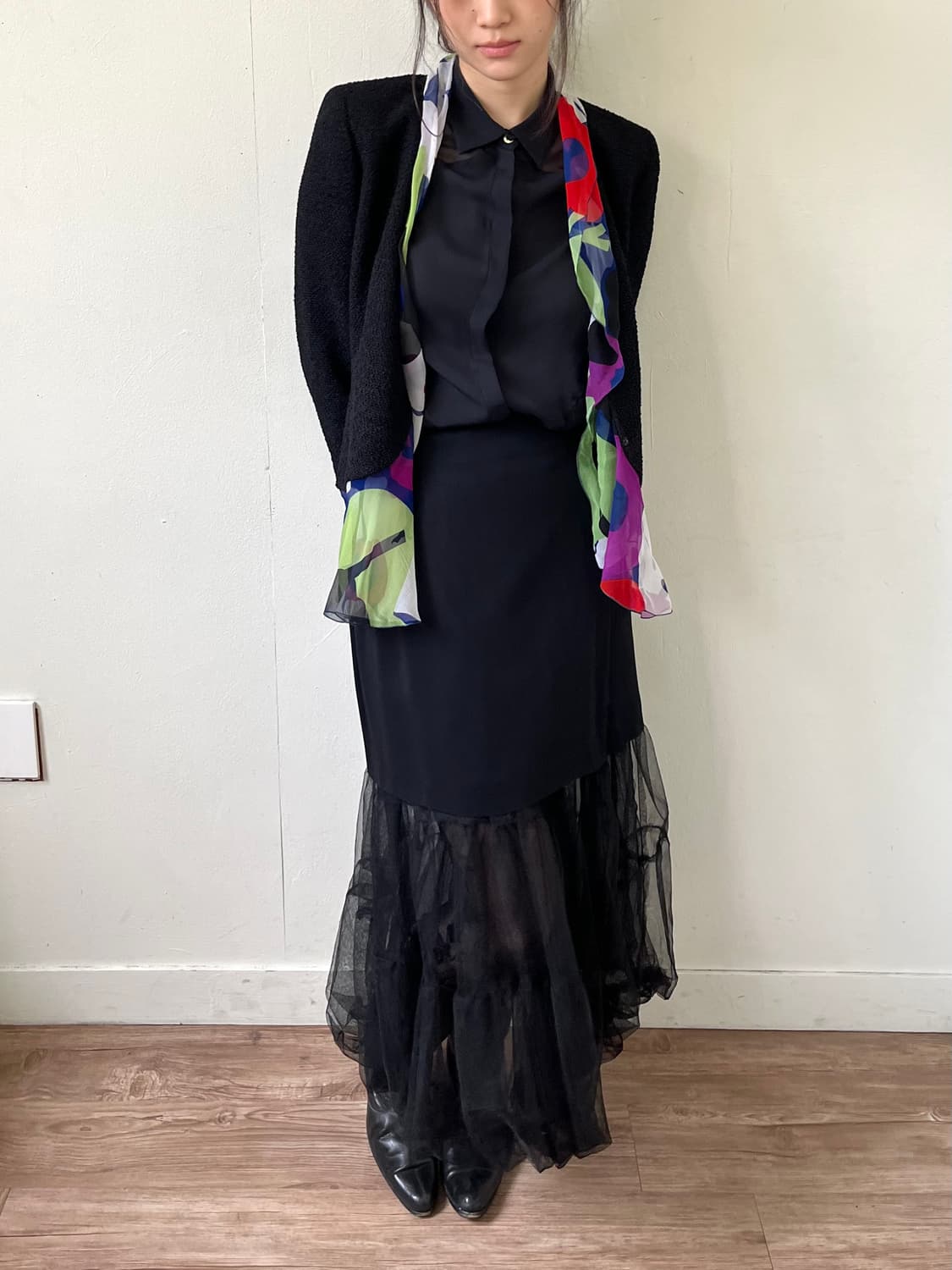 CHANEL 플라워 트위드 자켓 상품이미지8