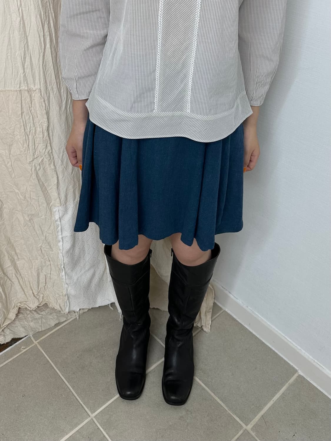 {dead stock} ungrid linen skirt 상품이미지1