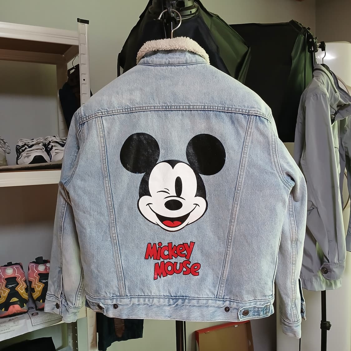 levis 리바이스 미키마우스 양털 쉐르파 데님 자켓 연청 청자켓 상품이미지1