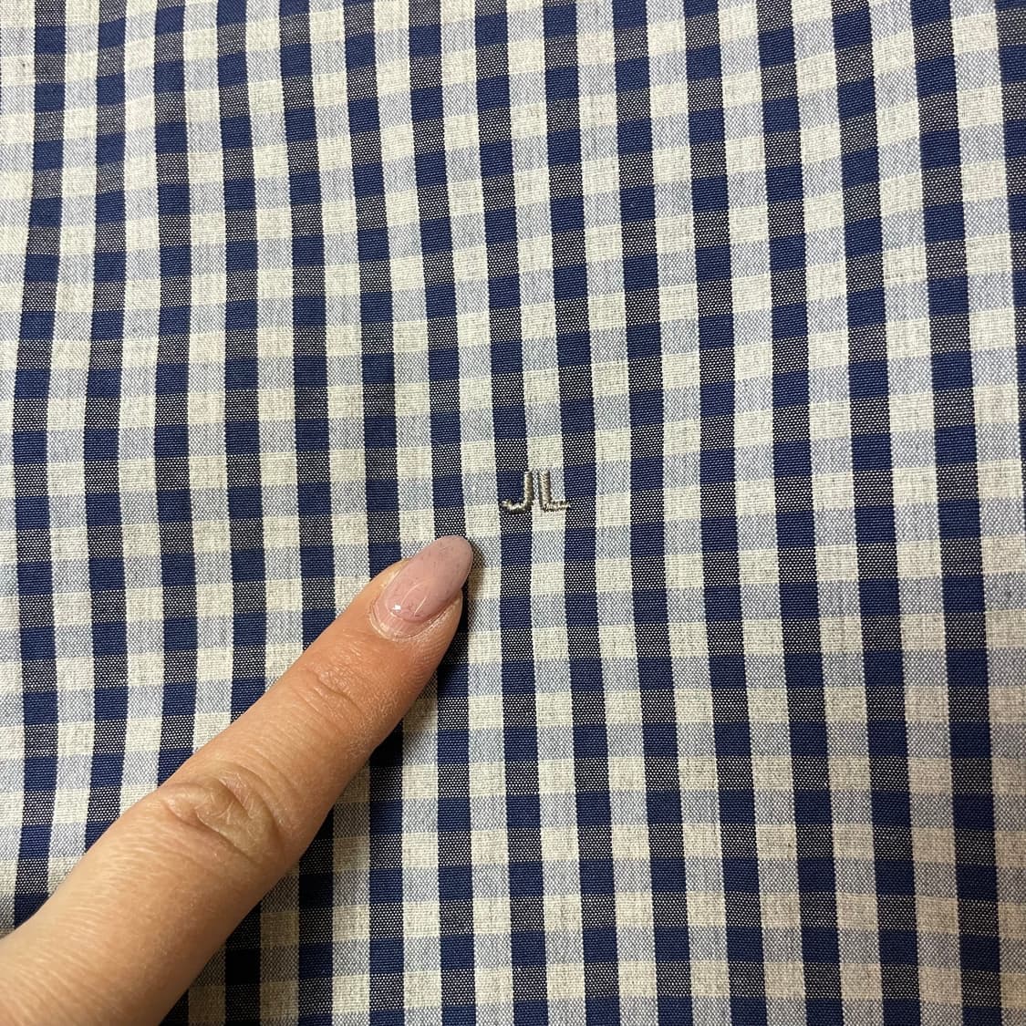 랑방 블루 체크 긴팔 셔츠 상품이미지4