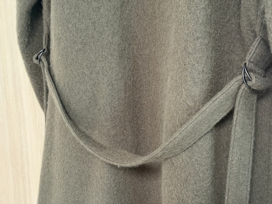 오라리 브러시드 알파카 울 멜튼 후드 코트 상품이미지5