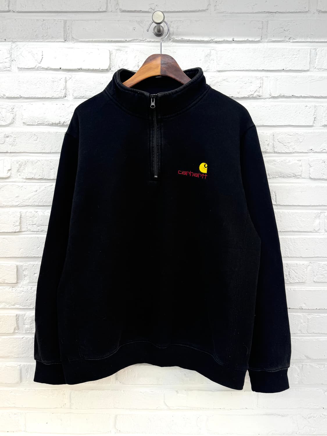 칼하트 블랙 반집업 맨투맨 상품이미지3