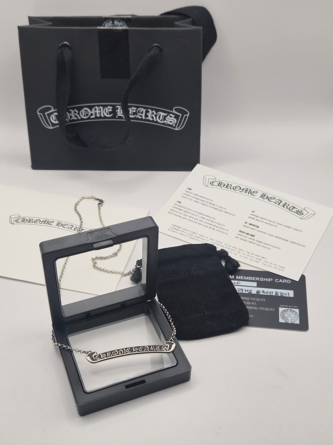 크롬하츠 스크롤라벨 롤체인 목걸이->세이프티핀 20인치 목걸이로 교환 상품이미지1