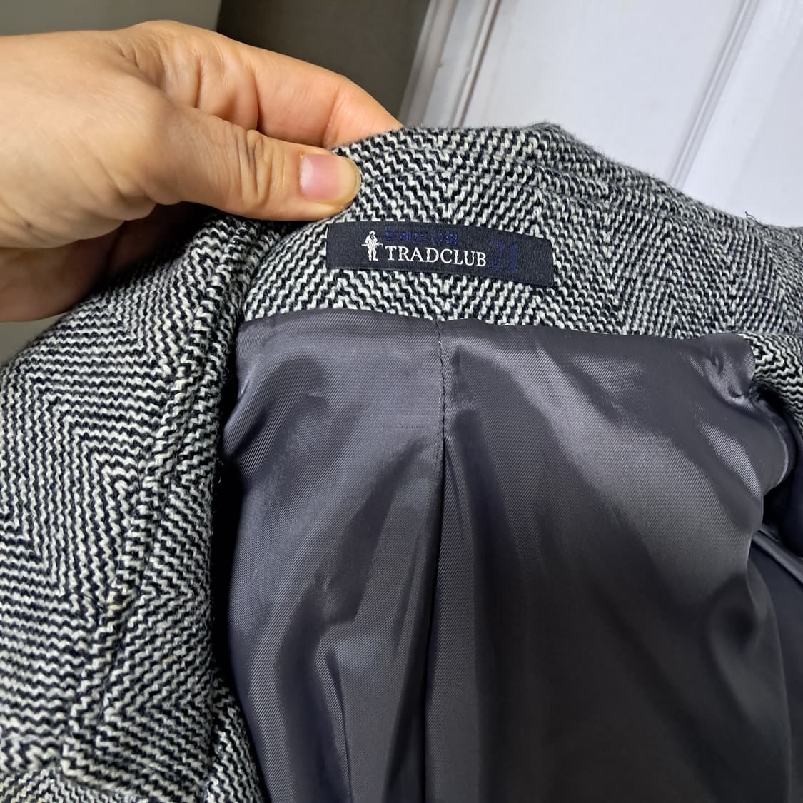 트래드클럽 남성 헤링본 모100% 코트 95 상품이미지4