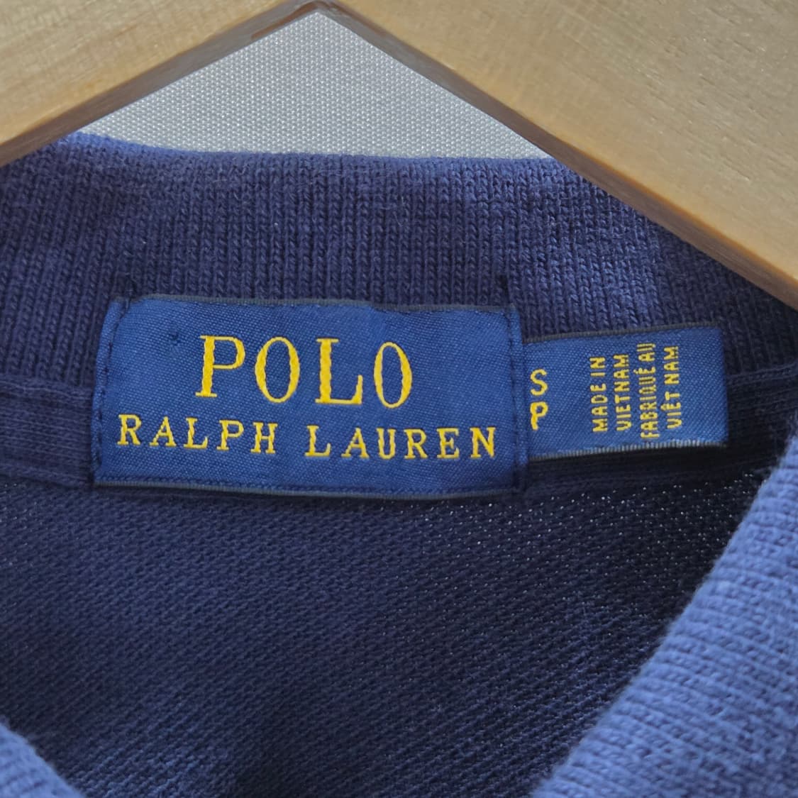 폴로랄프로렌 우먼 피케 카라 크롭 반팔티 네이비 S 상품이미지3