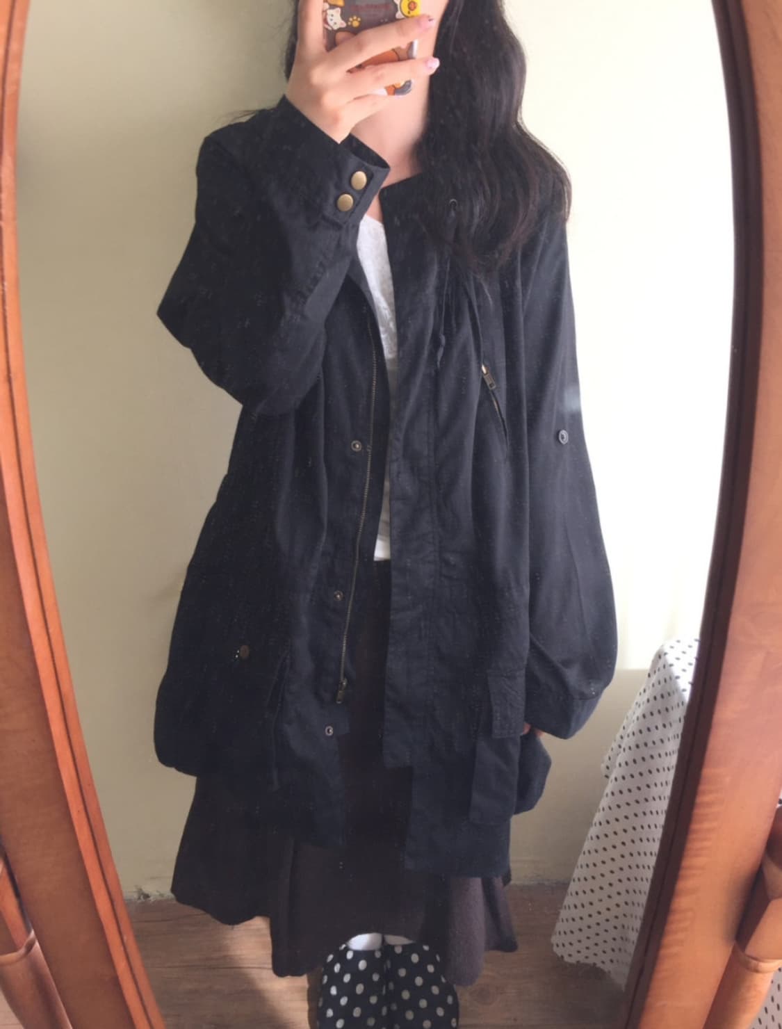 일본빈티지 COLZA 블랙 야상 상품이미지1