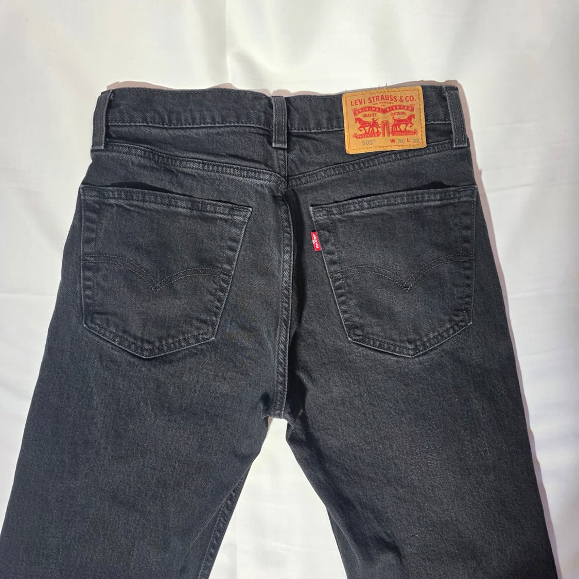 [W30L32]리바이스 505 블랙 데님 팬츠 상품이미지7
