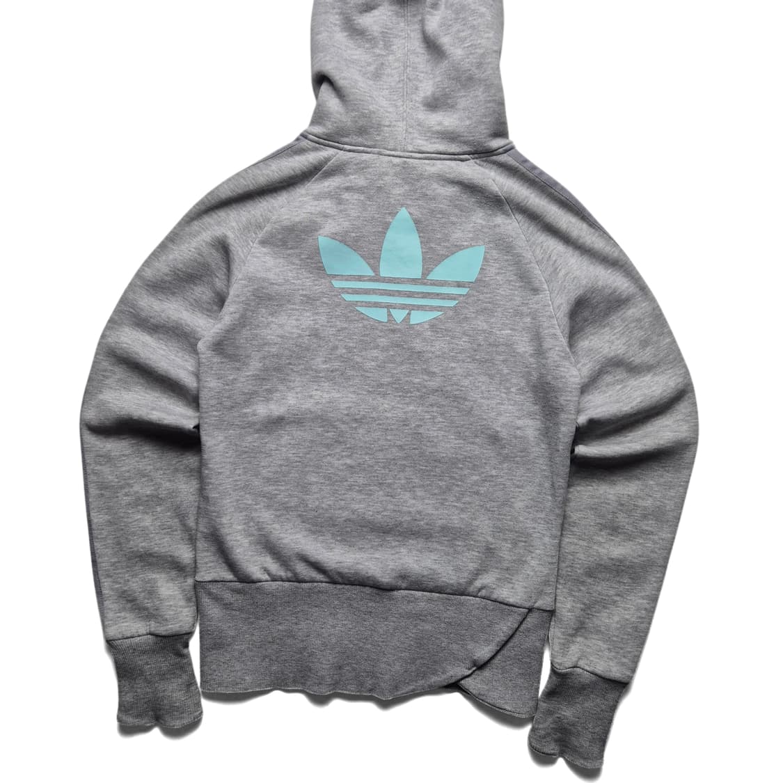 [95] 아디다스 빅로고 후드집업 그레이 민트 상품이미지1