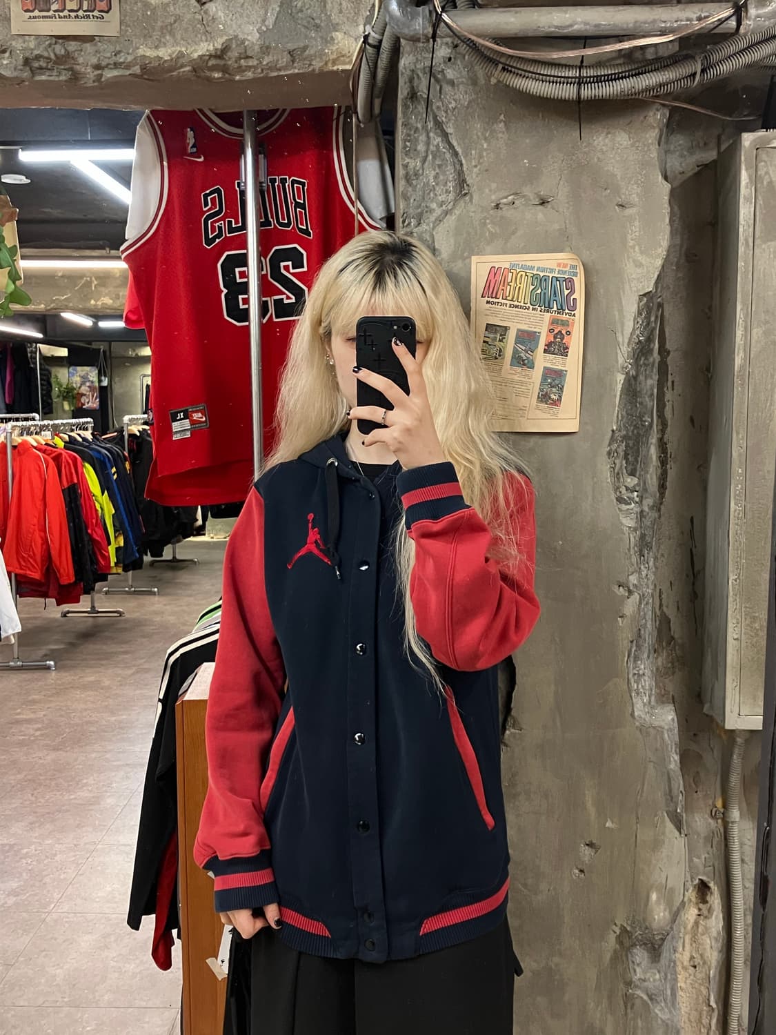 나이키 조던 후드 버튼 바시티 블랙 S   #csz1905 𝑆𝑖𝑧 상품이미지2