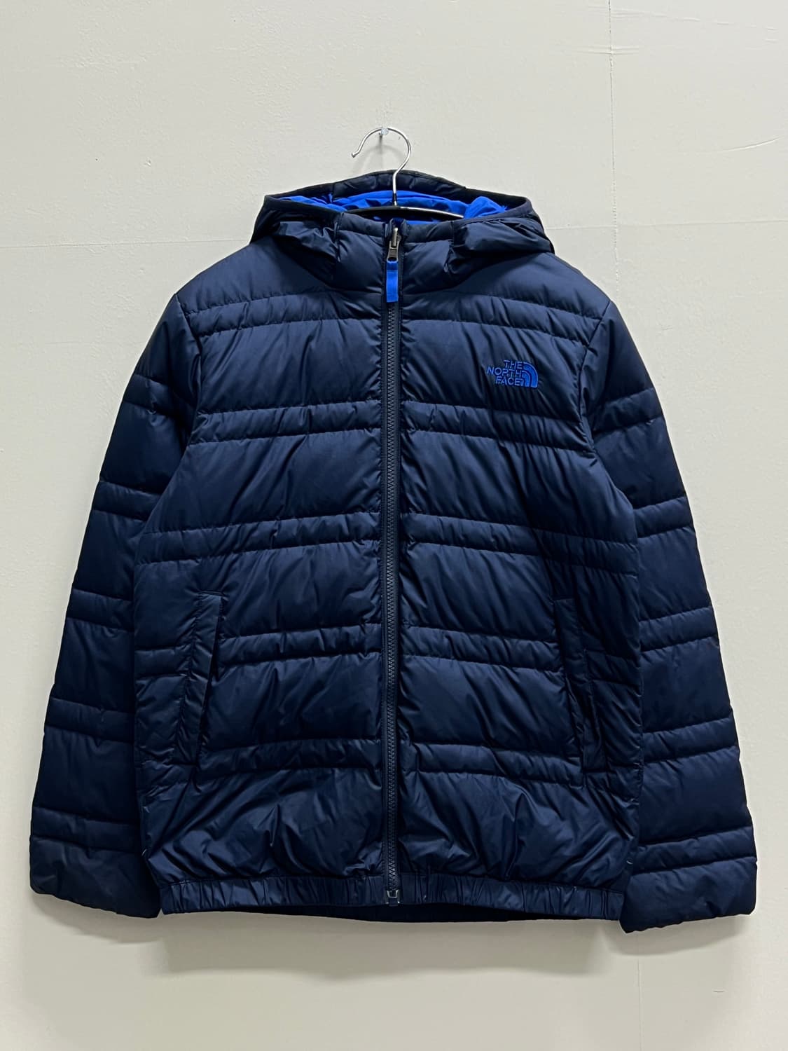 노스페이스 키즈/우먼스 구스다운 경량 패딩 자켓 네이비 상품이미지2