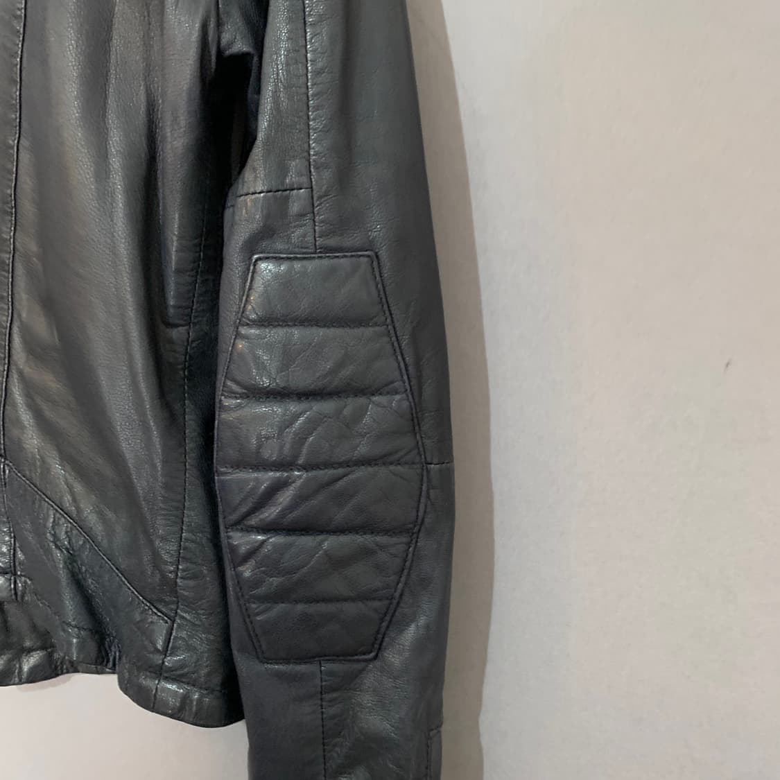 XS 슈퍼드라이 모터사이클 레더 가죽 싱글 라이더 자켓 상품이미지3