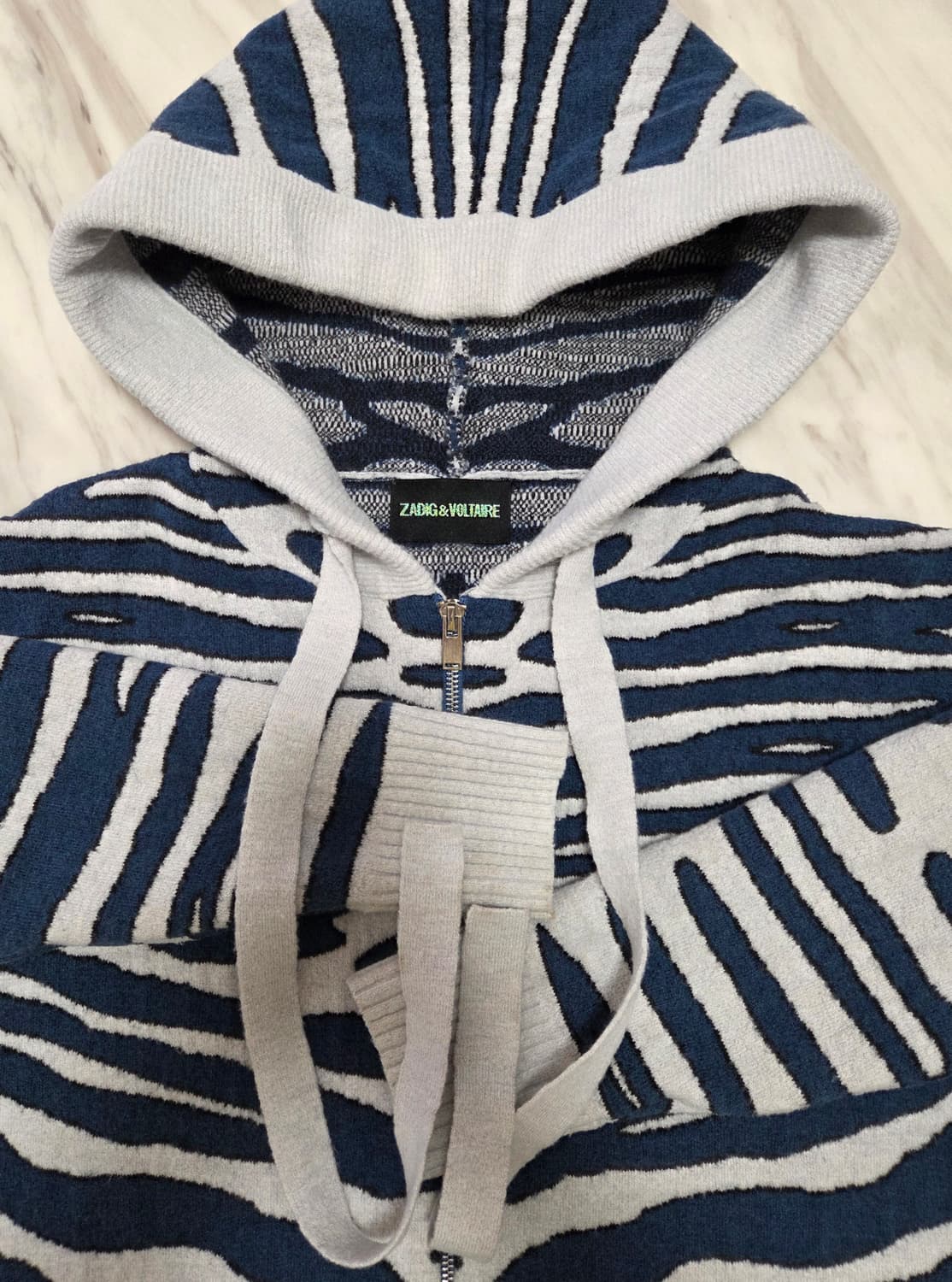자딕앤볼테르 여성 지브라패턴 니트 후드집업 상품이미지7
