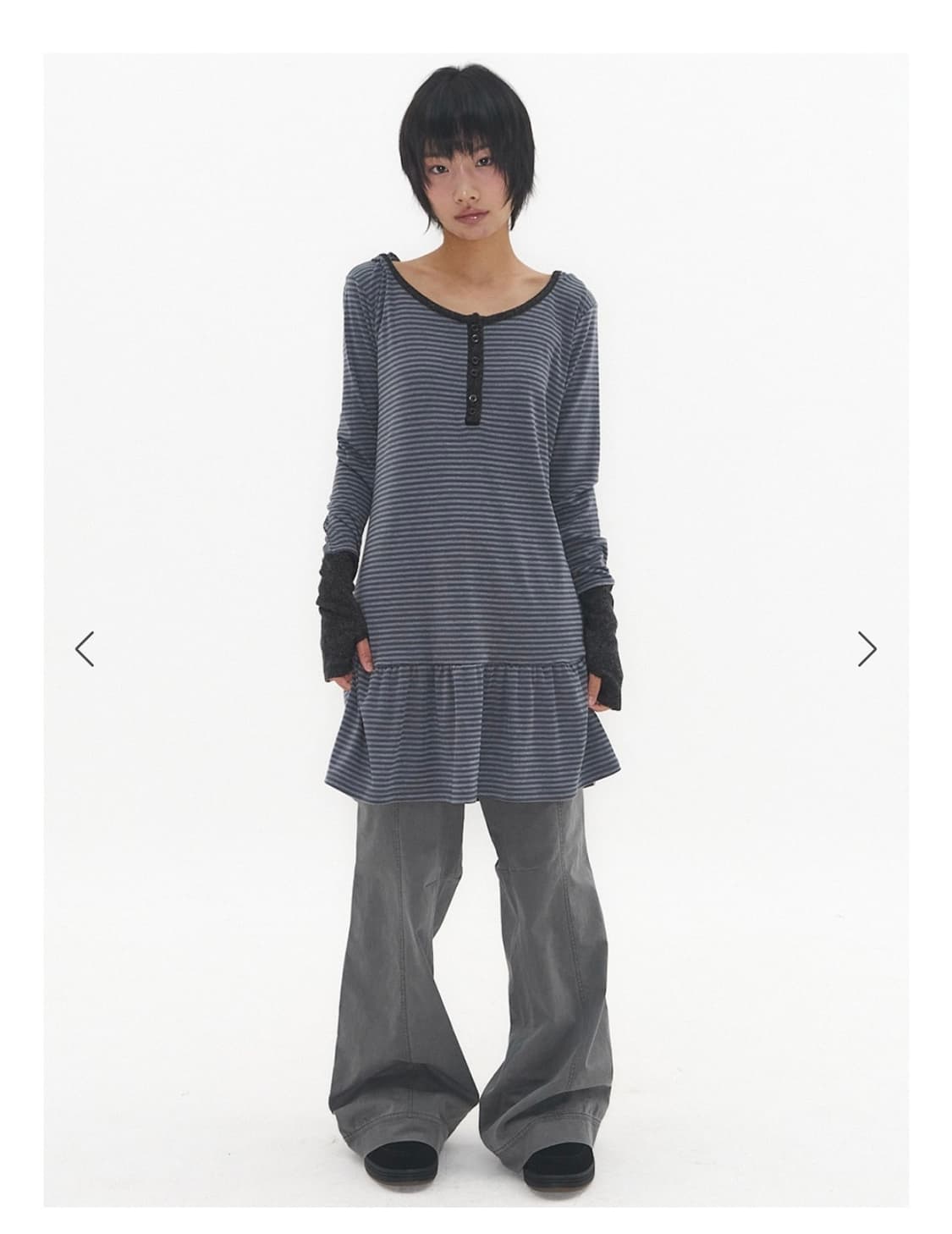 Expired Girl 익스파이어드걸스 워머 후드 드레스 상품이미지1