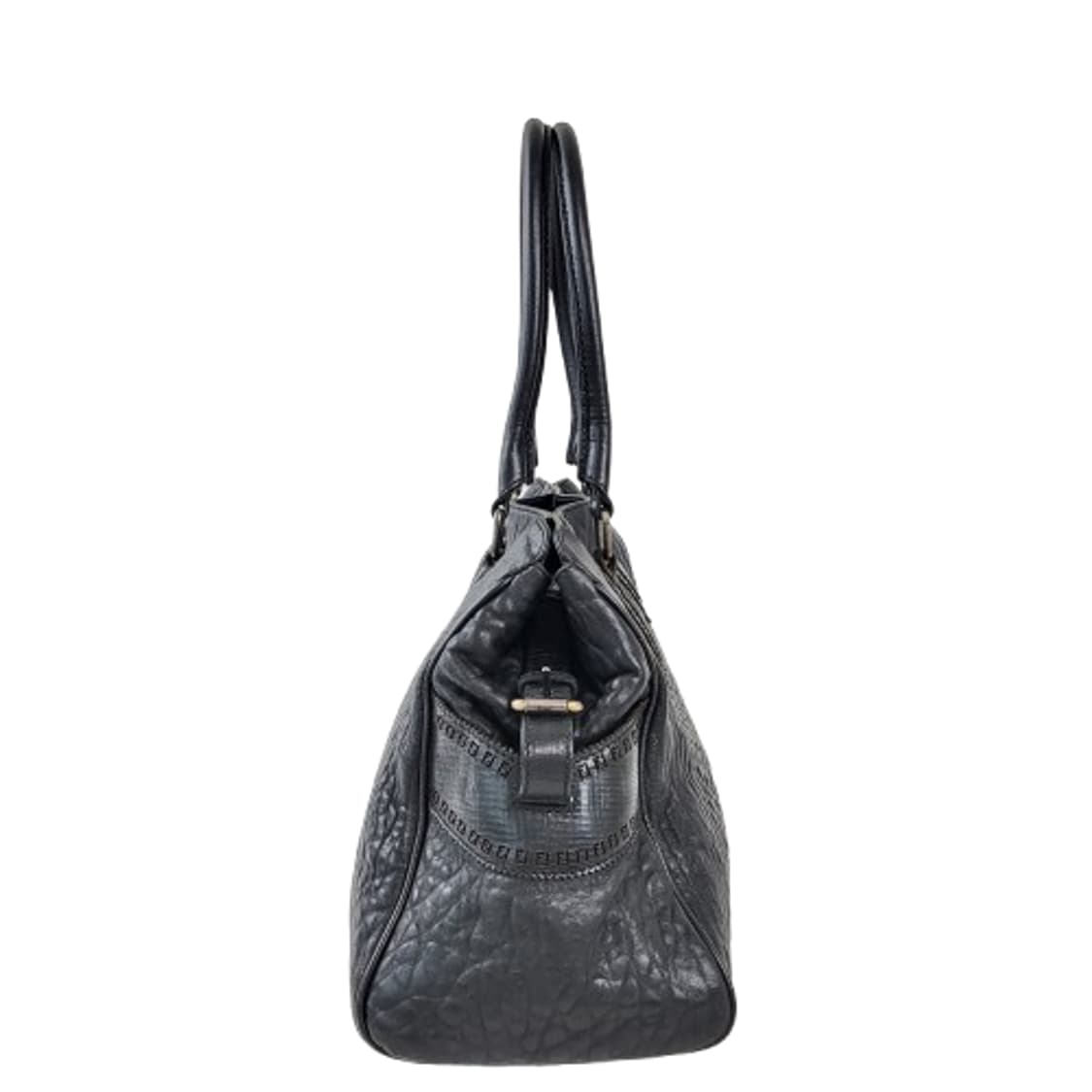 정품 펜디 에트니코 드 주르 블랙 레더 토트백 상품이미지3