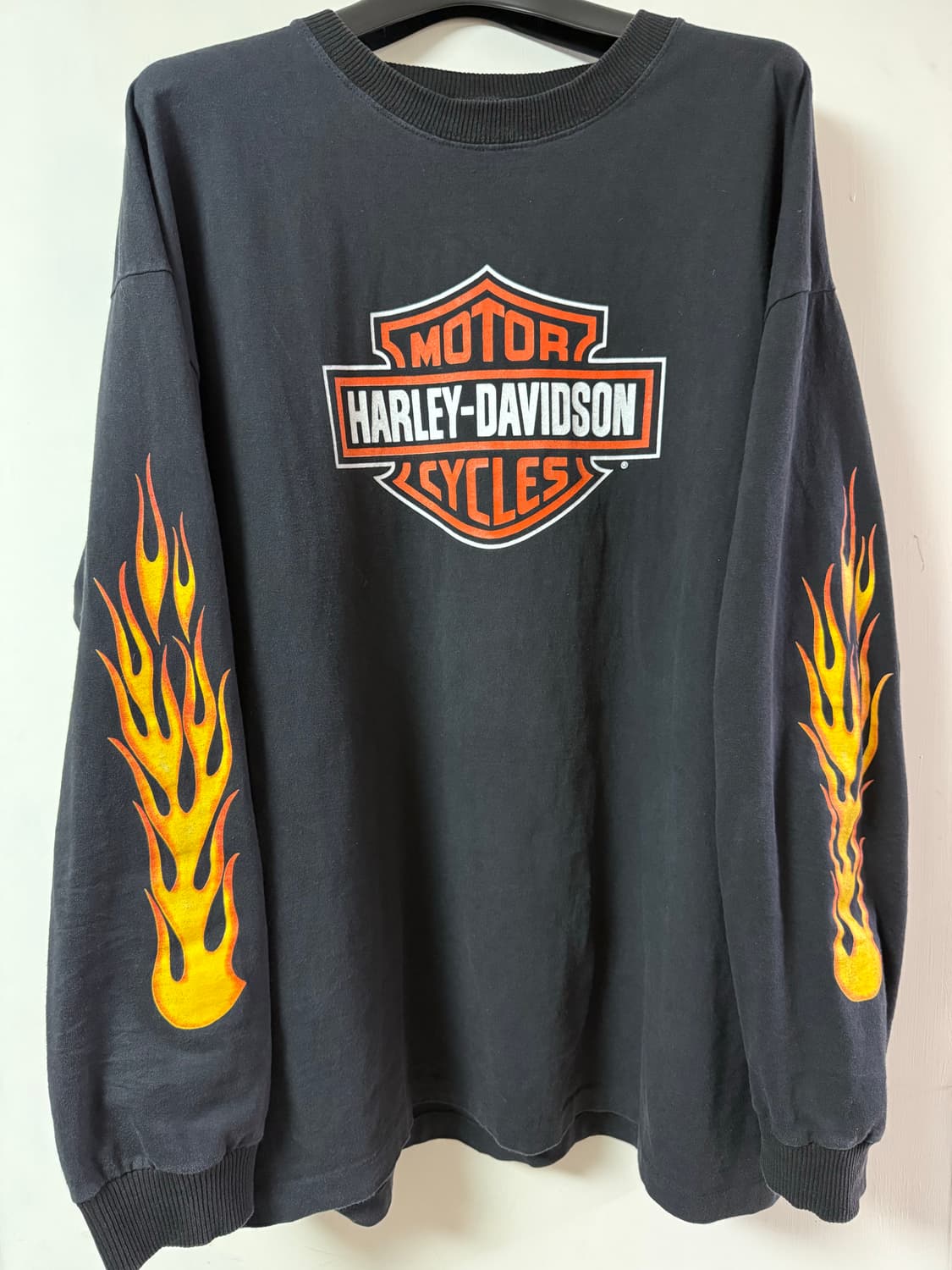 90s 할리데이비슨 롱슬리브 (실드,플레임) XXL 상품이미지1