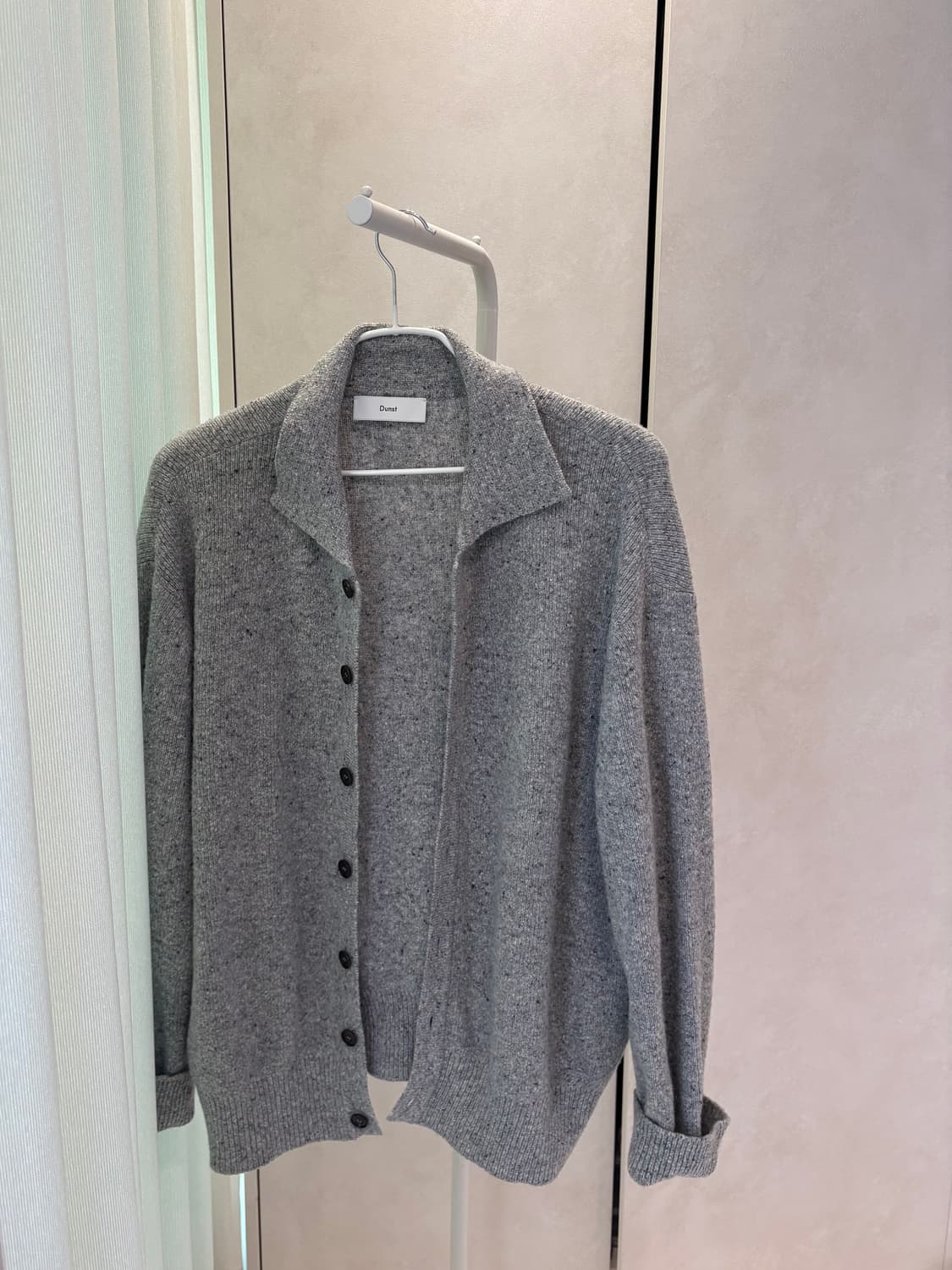 던스트 니트 가디건 멜란지 그레이 ML 상품이미지2