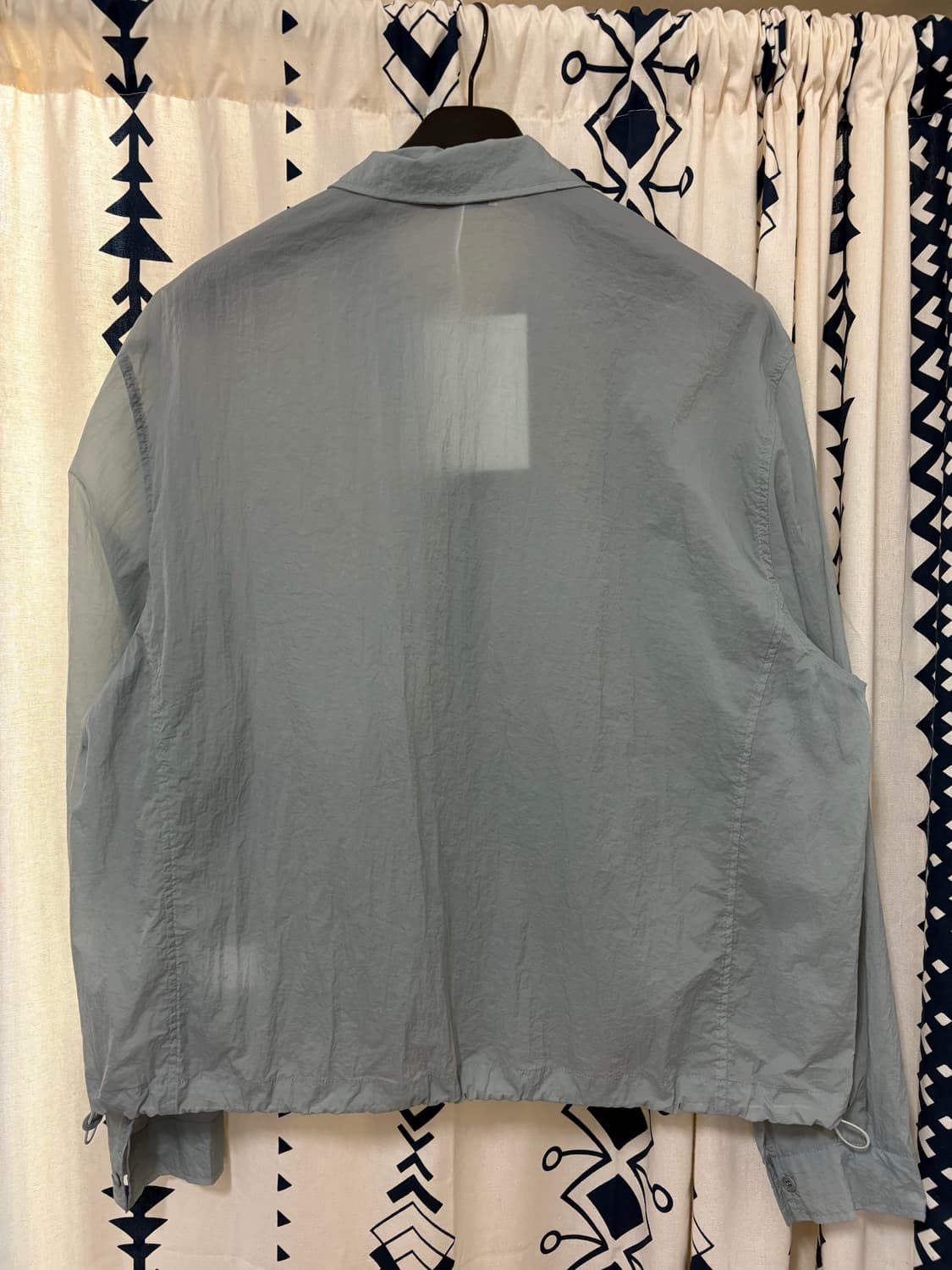 아모멘토 시어 집업 셔츠 블루그레이 상품이미지5