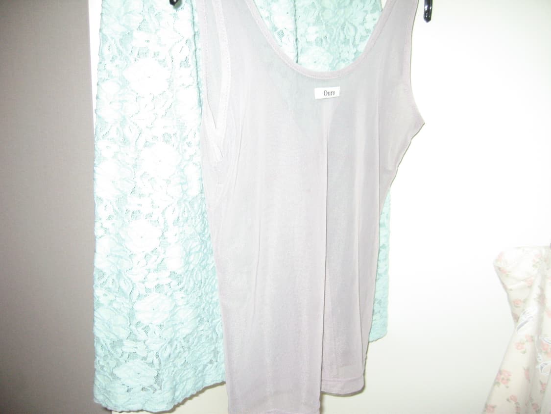 아우로 레이어드 탑 라벤더 mesh layered top  상품이미지3