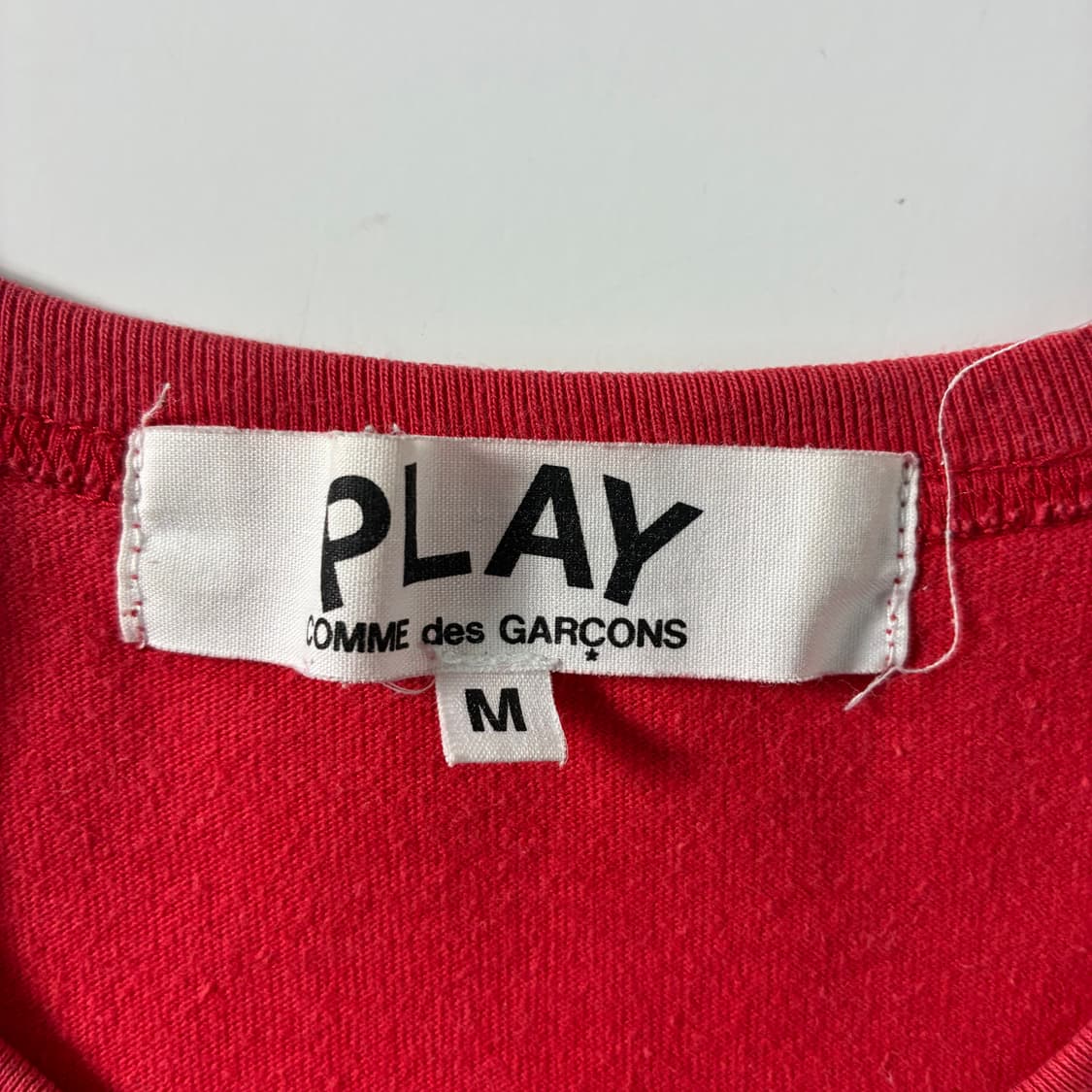 Comme des garsons  꼼데가르송 더블 하트 레드 반팔티셔츠  상품이미지3
