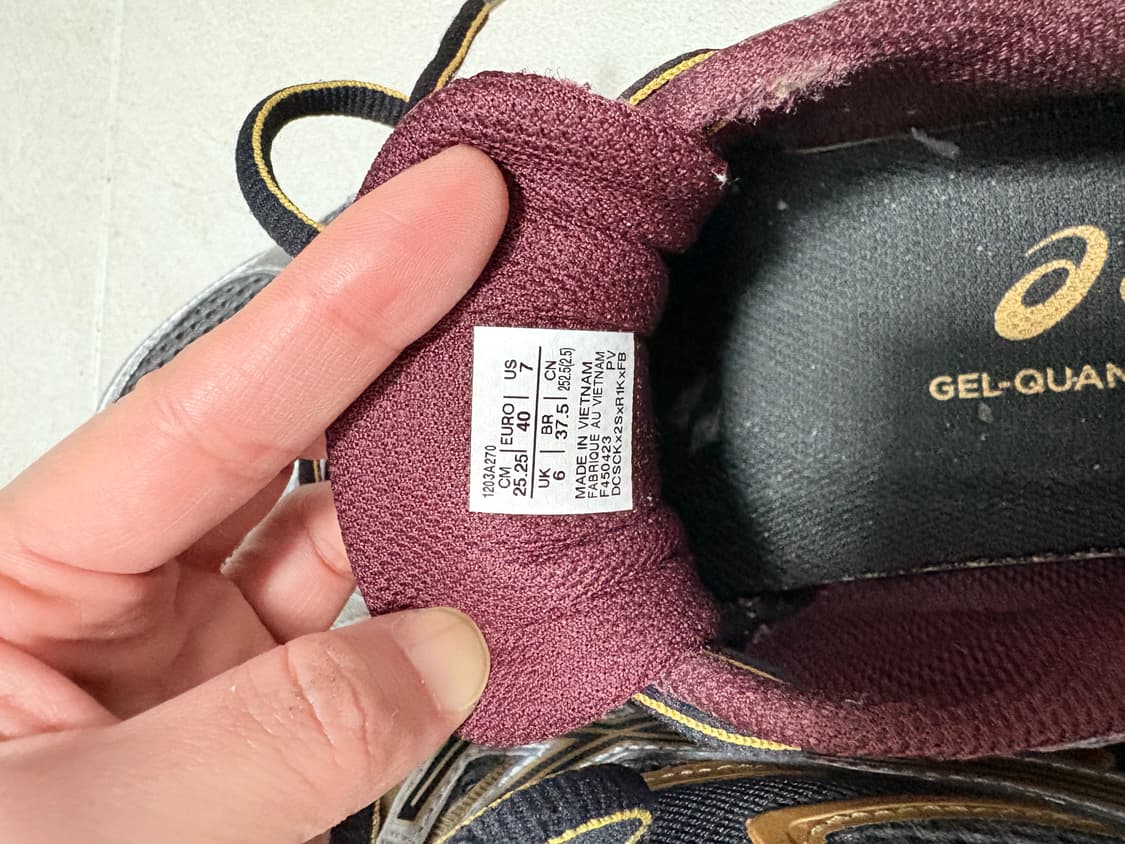 아식스 젤 퀀텀 키네틱 카본 퓨어골드 250 상품이미지9