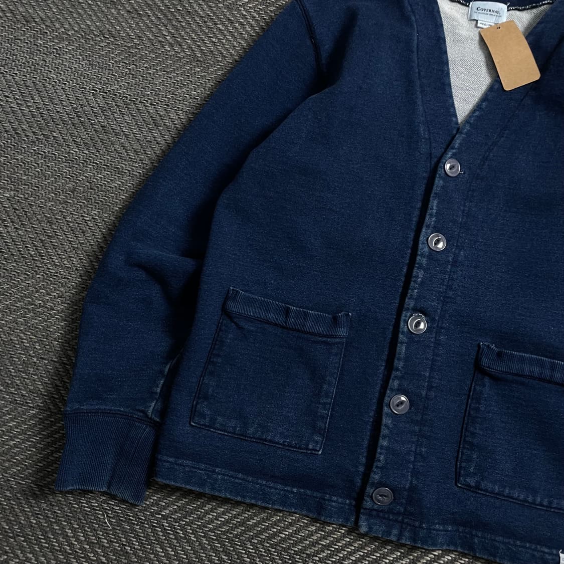 커버낫 인디고 스웨트 가먼트 코튼 가디건o 4702 상품이미지2